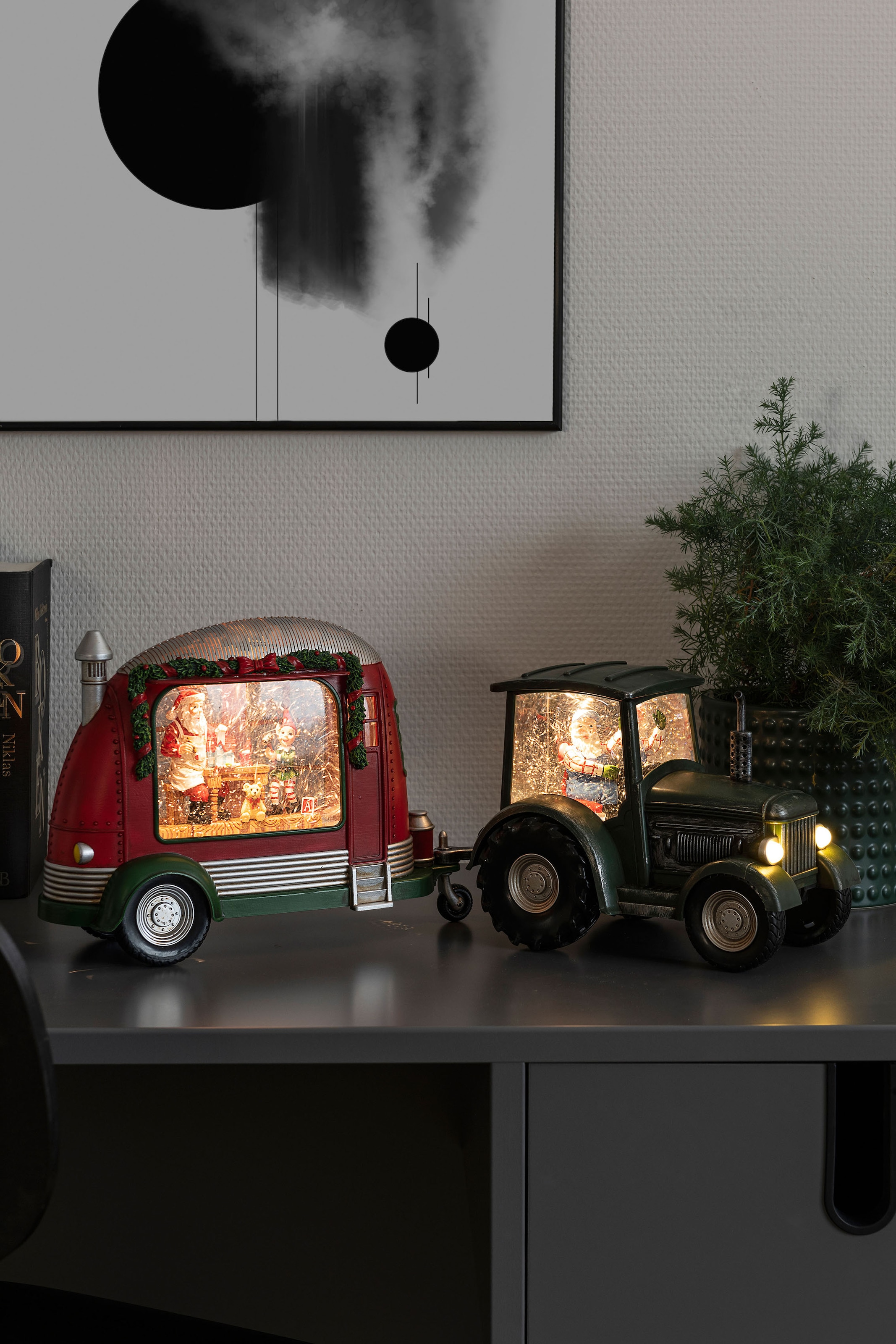 bei 1 Spielsachen Weihnachtsmann »Karavan«, kaufen KONSTSMIDE repariert Laterne OTTO flammig-flammig, wassergefüllt, LED
