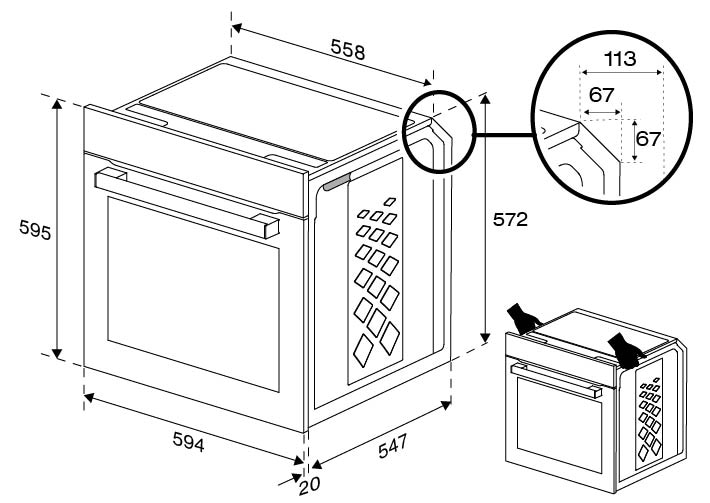 BEKO Backofen »BBIM17300BMPEF« mit 1-fach-Teleskopauszug mit Pyrolyse-Selbstreinigung