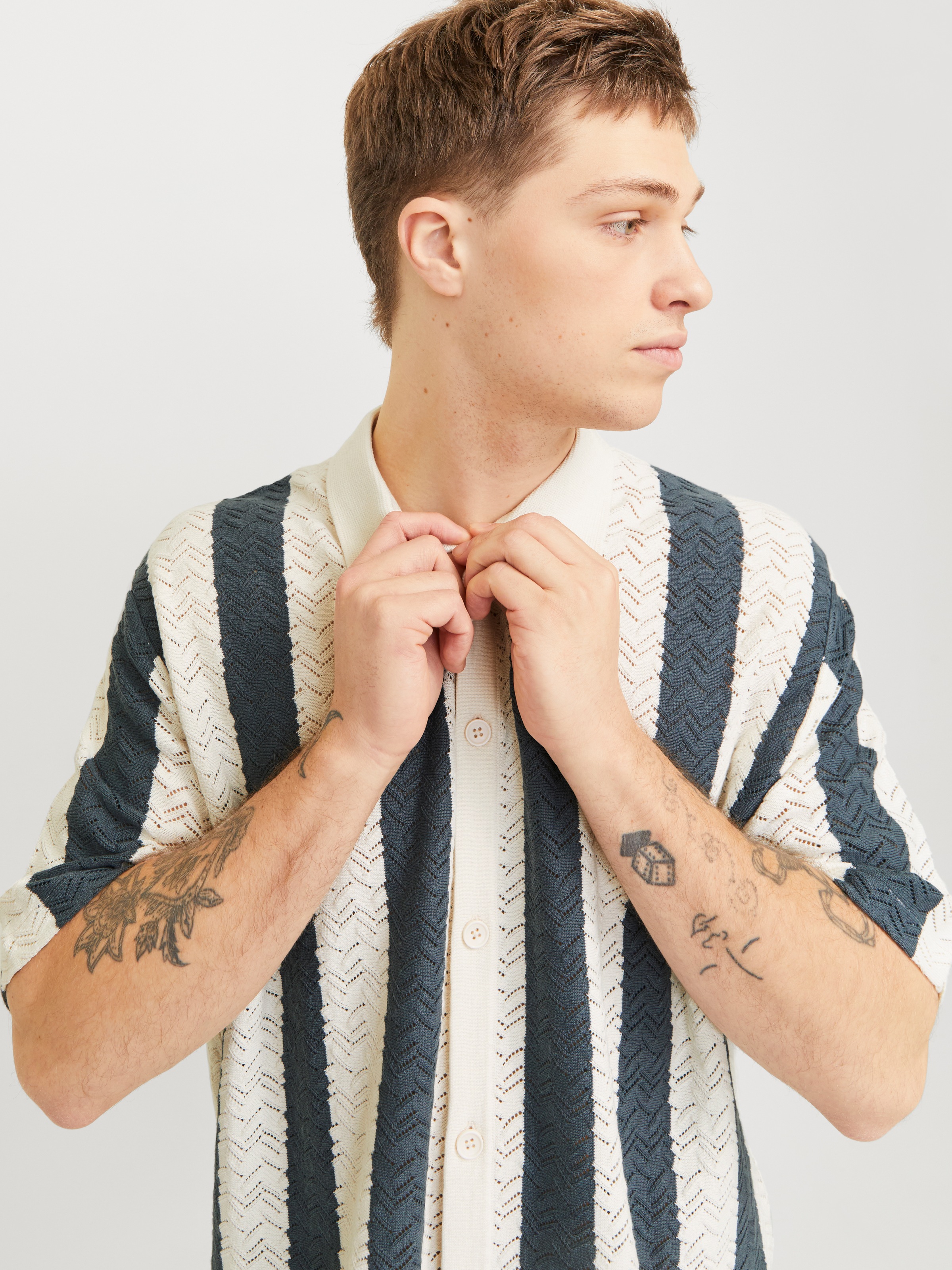 Jack & Jones Polokragenpullover »JORTYLER KNIT SS POLO SN«