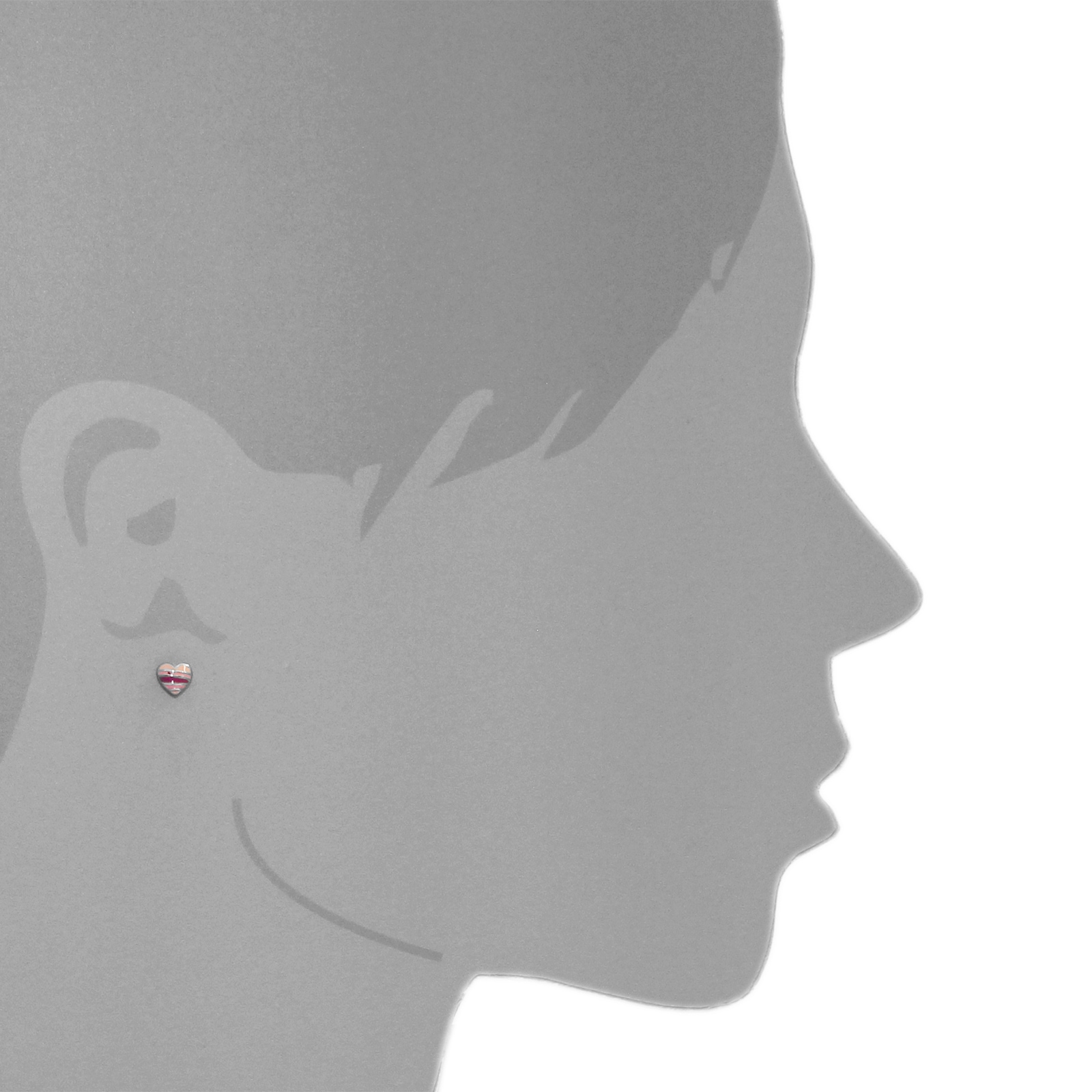 OSTSEE-SCHMUCK Paar Ohrstecker »- kleines Herz - Silber 925/000 -,«