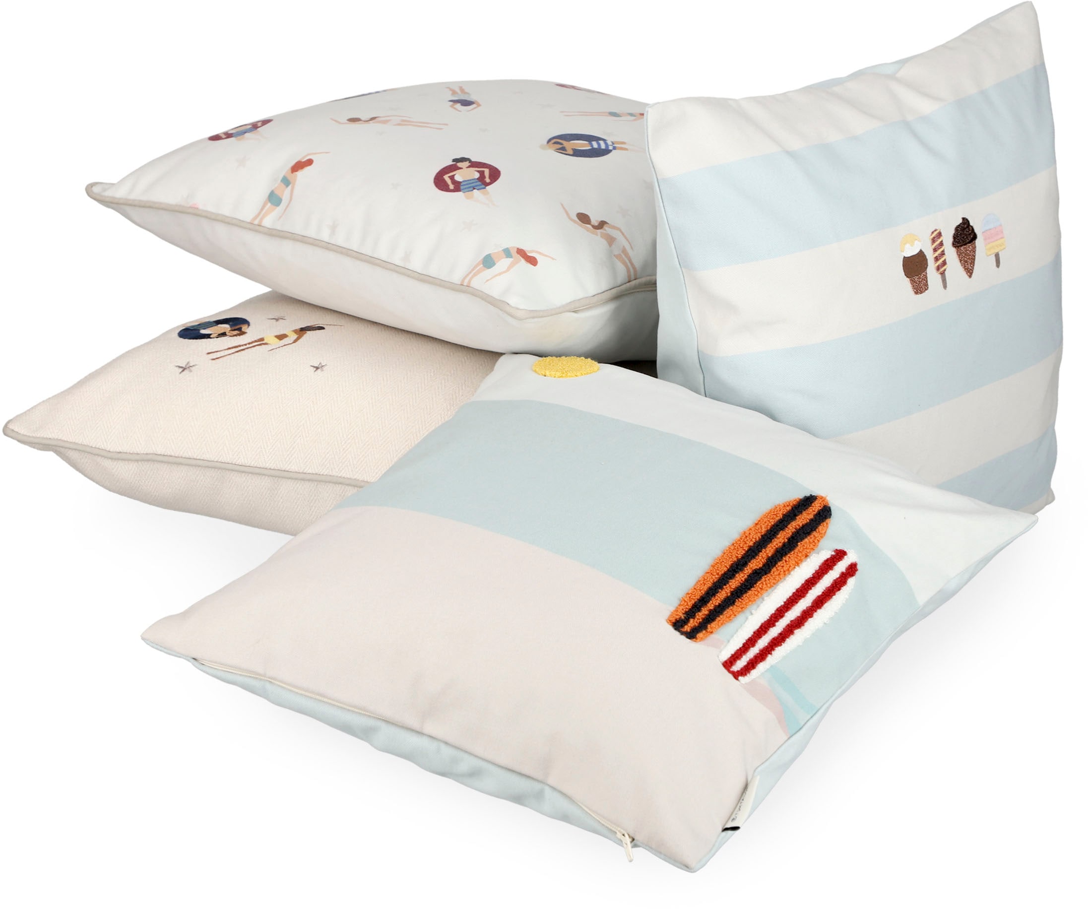 TOM TAILOR HOME Kissenbezug »Swim« maritimes Dessin