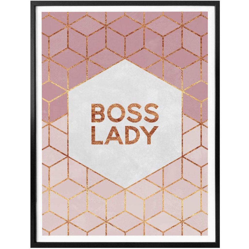 Wall-Art Poster »Boss Lady geometrische Deko«, Personen, (1 St.)