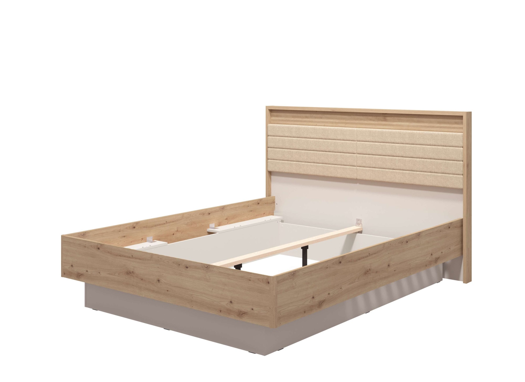 INOSIGN Bettgestell »Modena, mit teilgepolstertem Kopfteil«, 160 oder 180x200cm, FSC®-zertifiziert, Trendfarbe cashmere