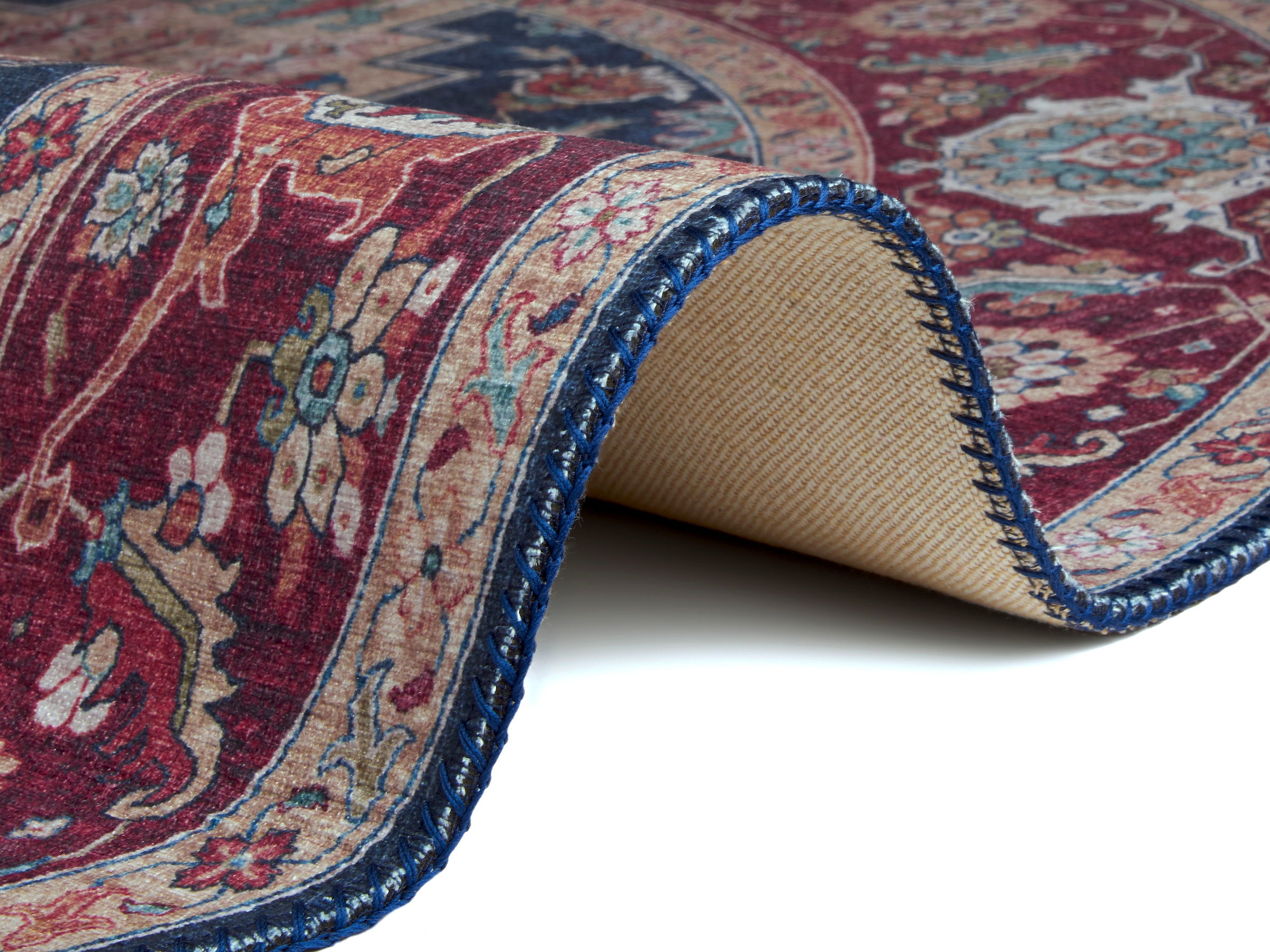 NOURISTAN Teppich »Sylla«, rund, 5 mm Höhe, Orientalisch, Orient, Vintage, Wohnzimmer, Schlafzimmer, Esszimmer