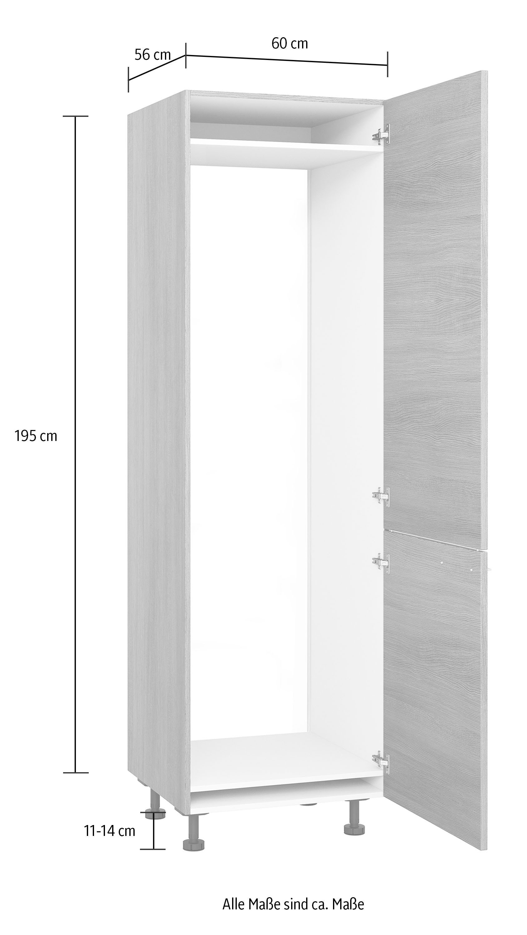 Express Küchen Kühlumbauschrank »Trea SKG-195-178«, für integrierte  Kühl-Gefrierkombi 176,6 cm, Breite 60 cm, Höhe 195 cm kaufen bei OTTO