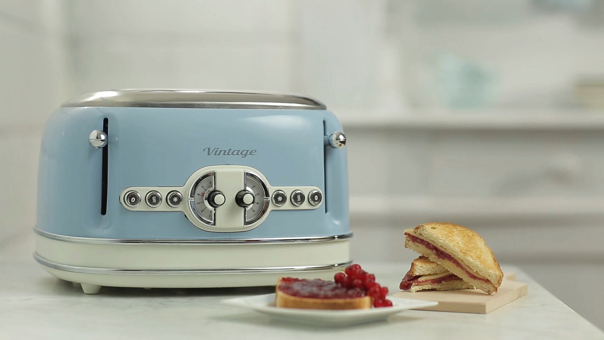 Ariete Toaster »Vintage«, 4 kurze Schlitze, für 4 Scheiben, 1630 W, blau