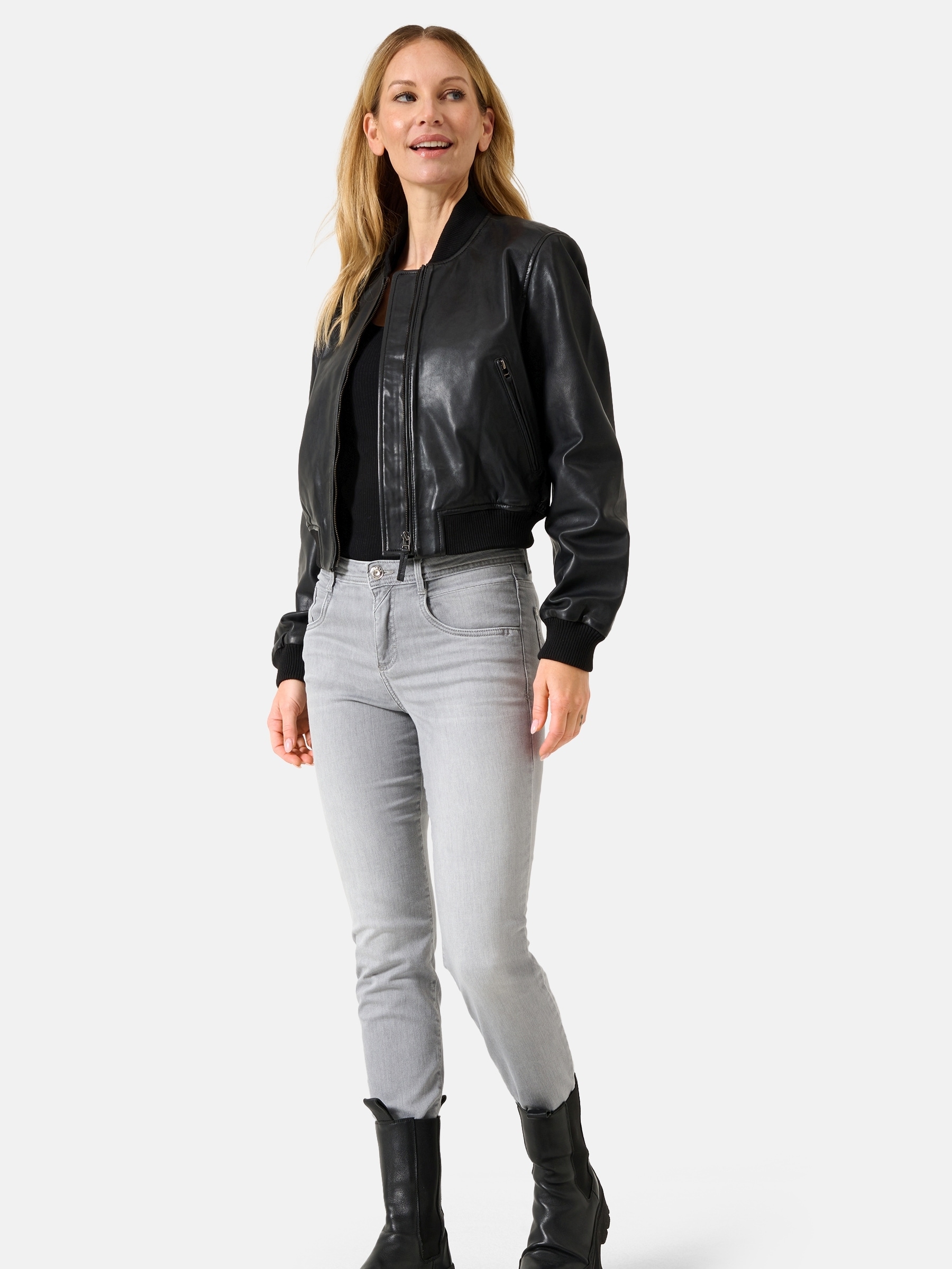RICANO Bikerjacke »Lederjacke Brasil« ohne Kapuze Handgefertigt aus echtem Leder