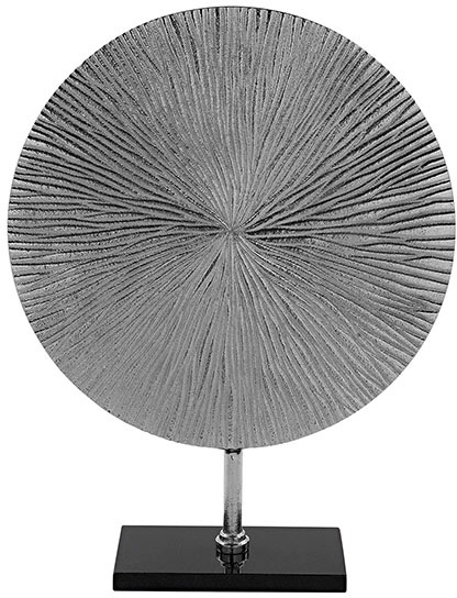 Fink Dekoobjekt »Skulptur Meru, schwarz/silberfarben«, Höhe 51 cm, handgefertigt, aus Metall, mit Granitsockel, Wohnzimmer