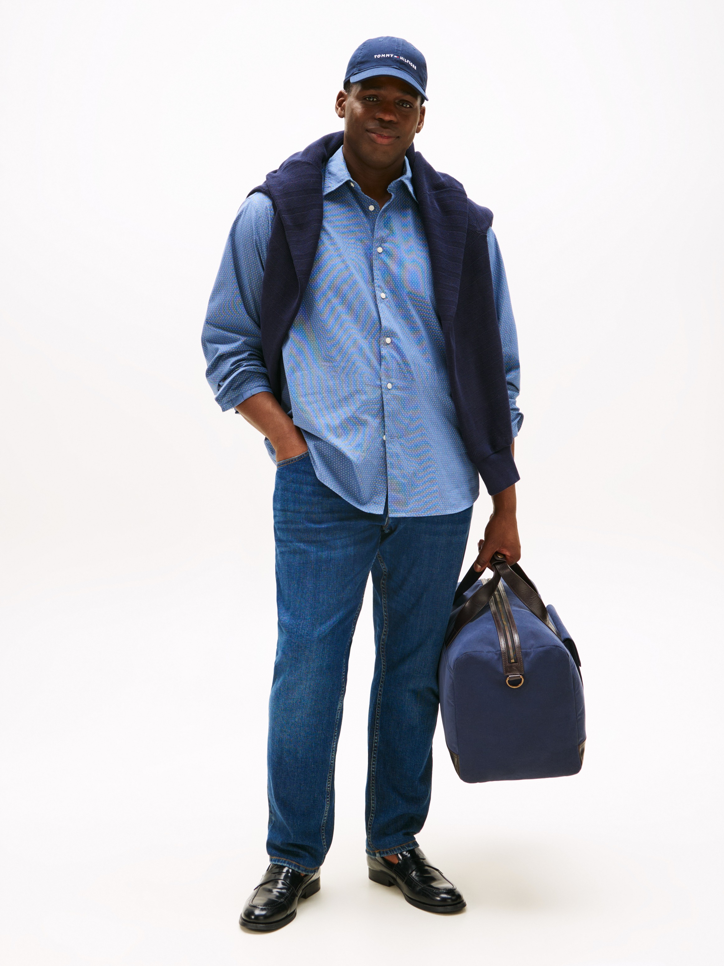 Tommy Hilfiger Big & Tall Langarmhemd »BT-FLEX POPLIN MINI PNT RF SRT-B«, Große Größen