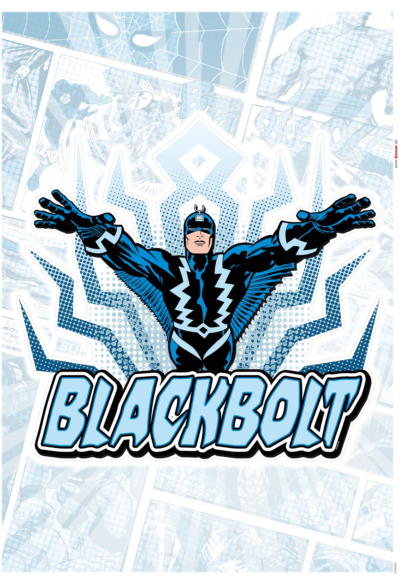 Komar Wandtattoo »Blackbolt Comic Classic«, (1 St.), 50 x 70 cm