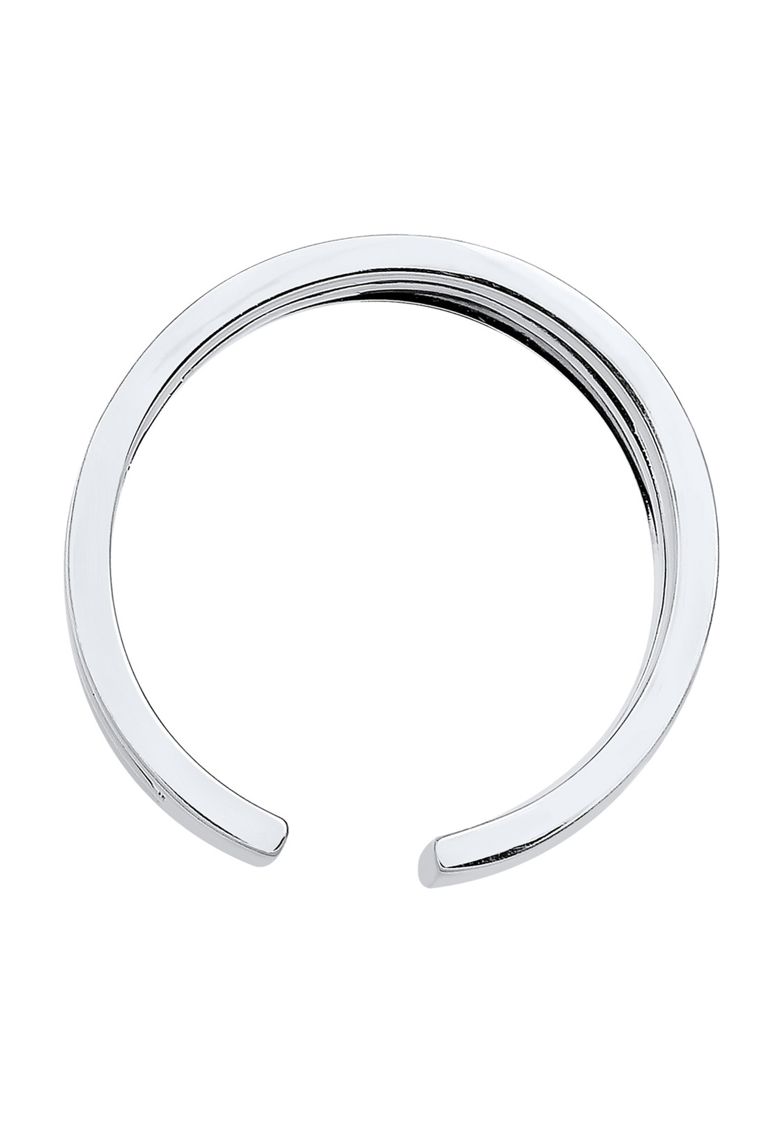 Elli Silberring »Ring Silberring Breit Schlicht Offen 925 Silber«