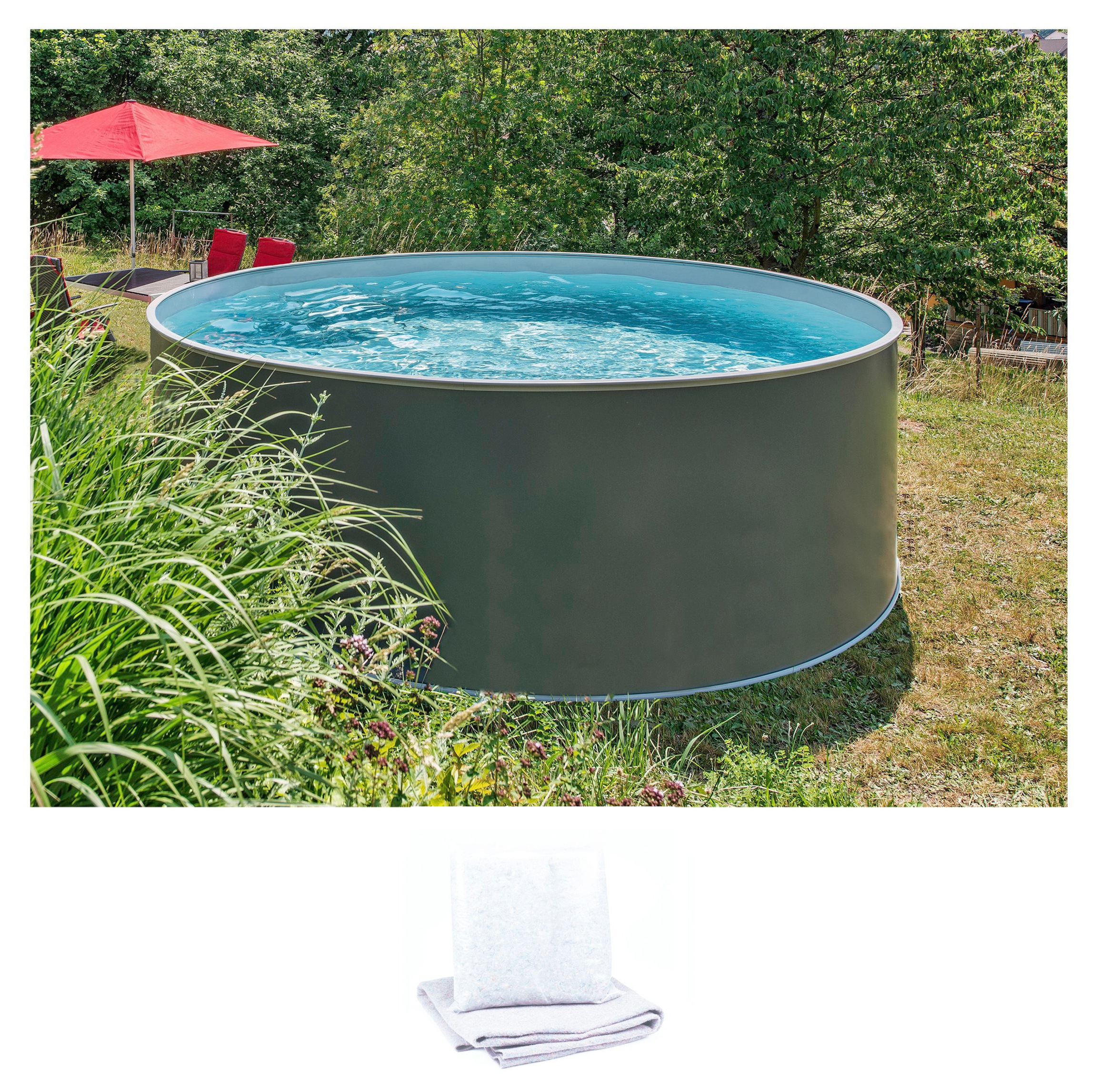 KONIFERA Rundpool, (Set, 2 tlg.), ØxH: 400x120 cm