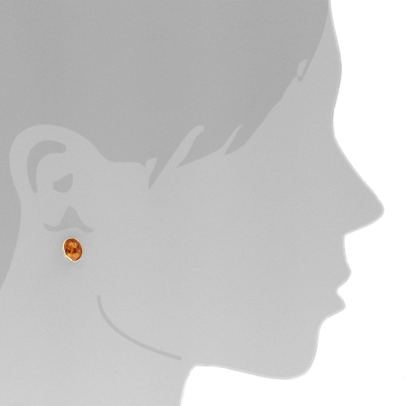 OSTSEE-SCHMUCK Paar Ohrstecker »- Melanie - Gold 585/000 - Bernstein«