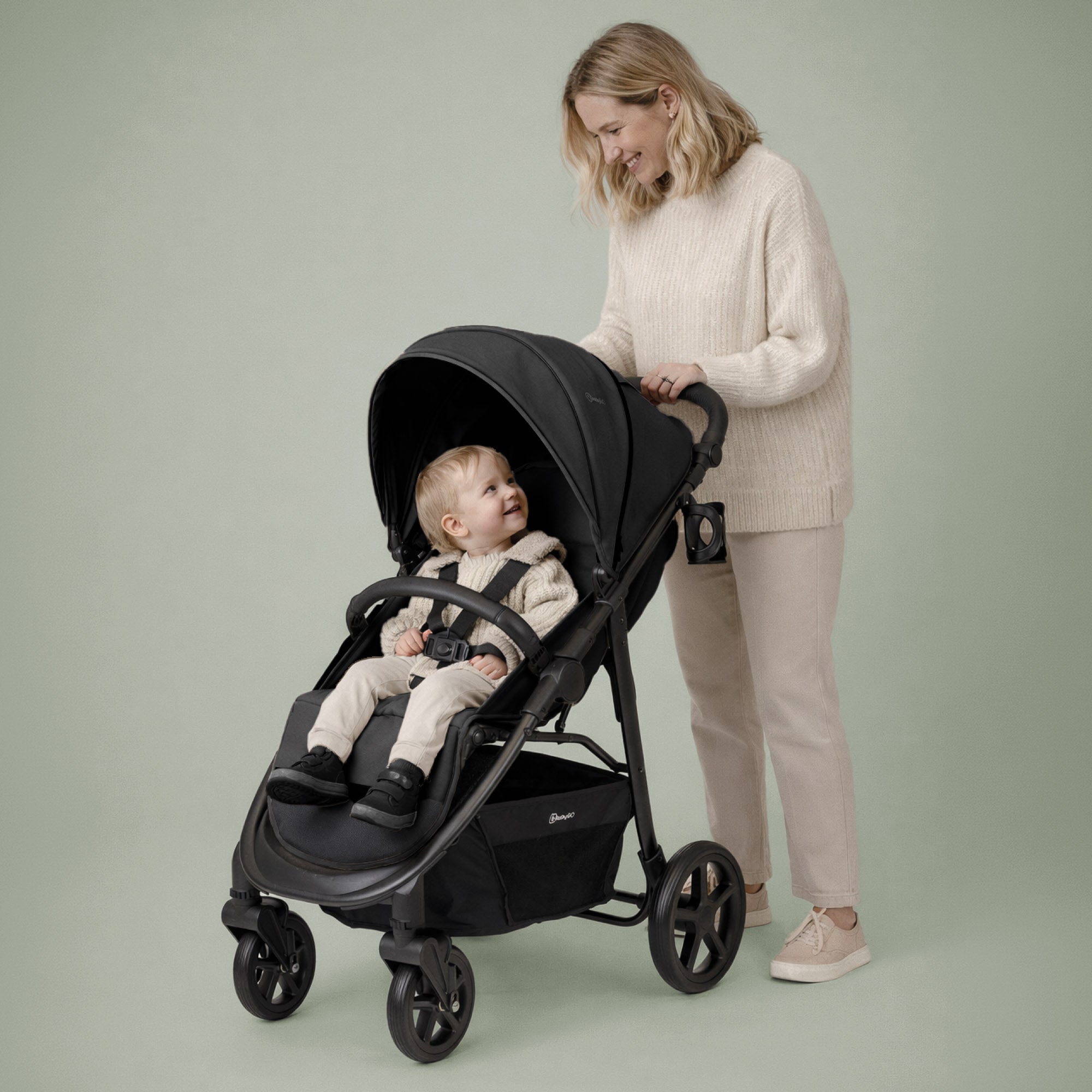 BabyGo Kombi-Kinderwagen »Evolution« 22 kg mit Babywanne, Babyschale, Wickeltasche und Sportsitz