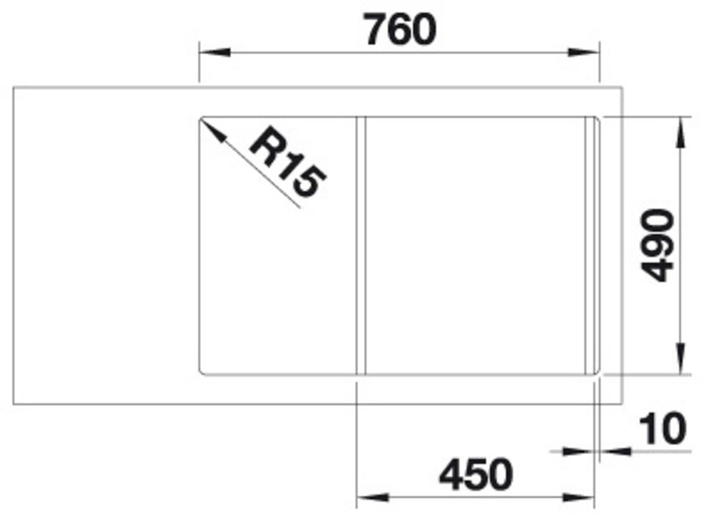 Blanco Granitspüle »AXIA III 45 S«, inklusive gratis Glasschneidebrett