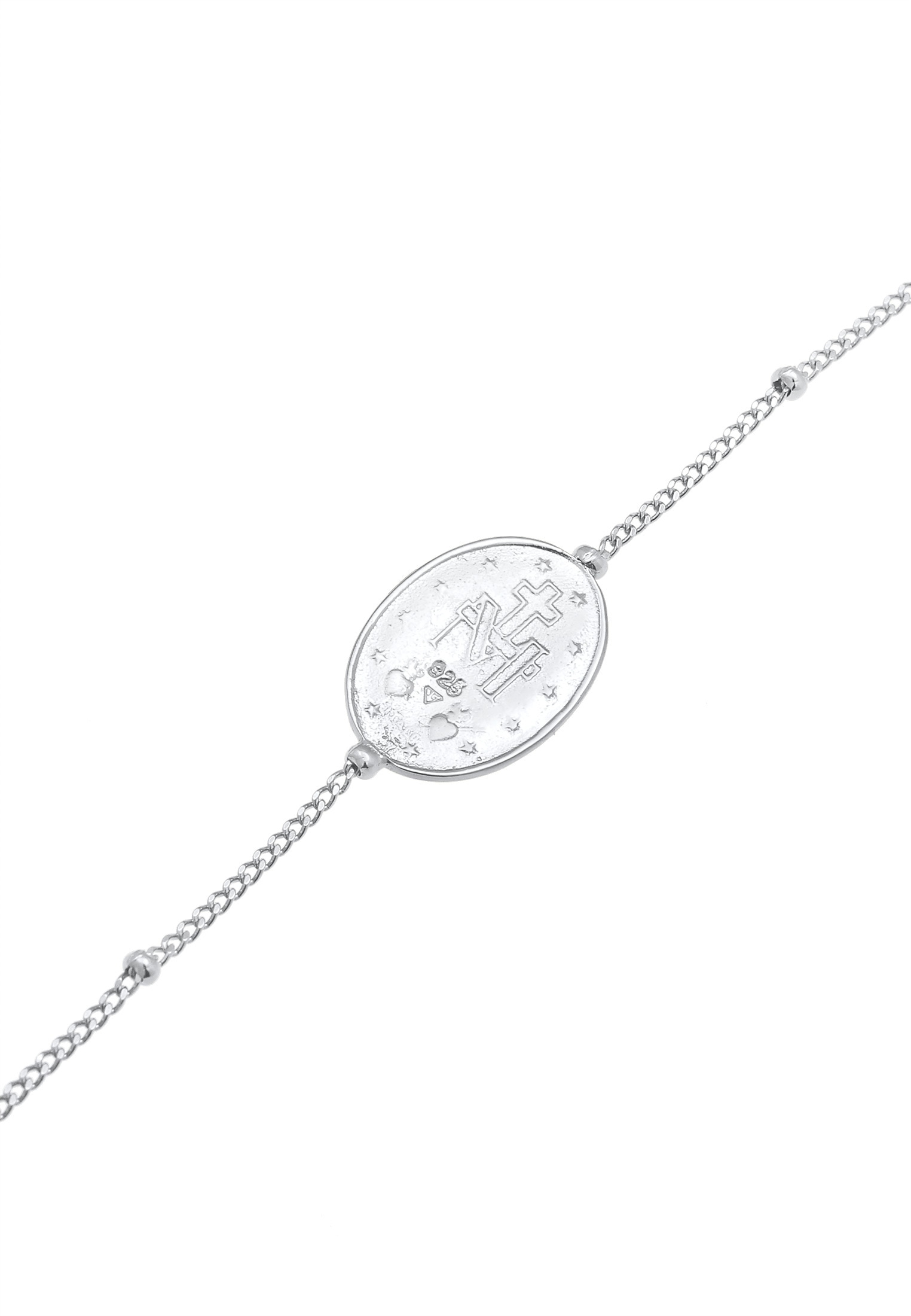 Elli Armkette »Armband Münze Maria Antik Kuegelkette 925 Silber«