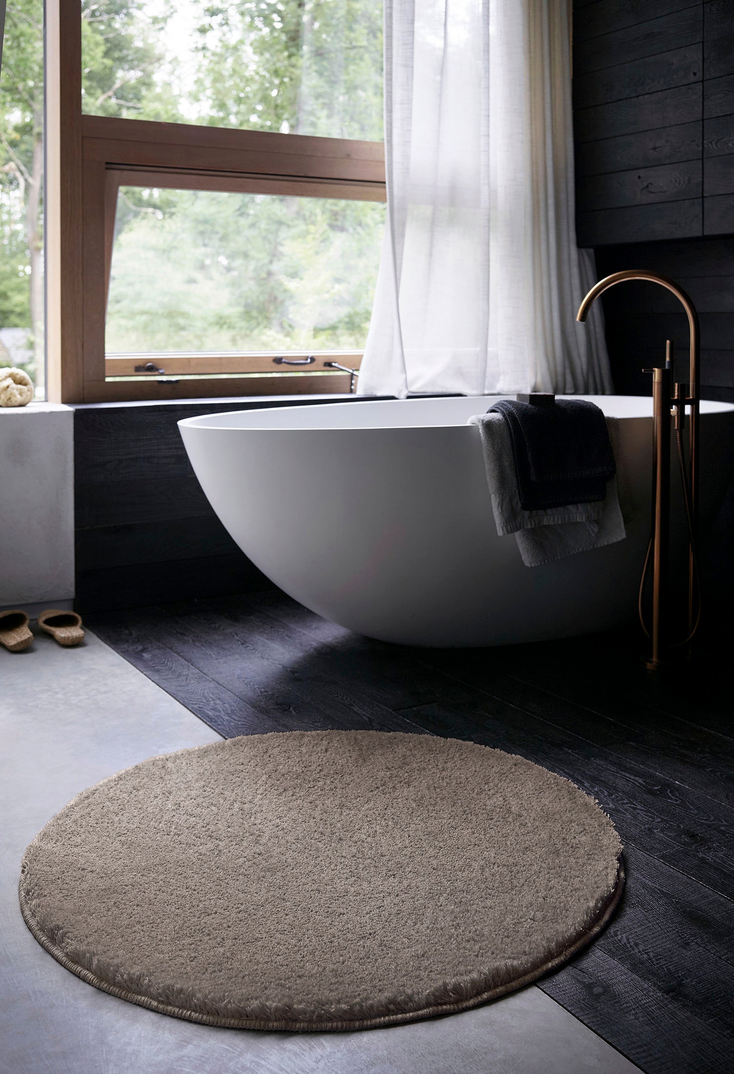 Wecon home Basics Badematte »Joris« Höhe 20 mm rutschhemmend beschichtet strapazierfähig waschbar, viele Größen, Badezimmerteppich, uni