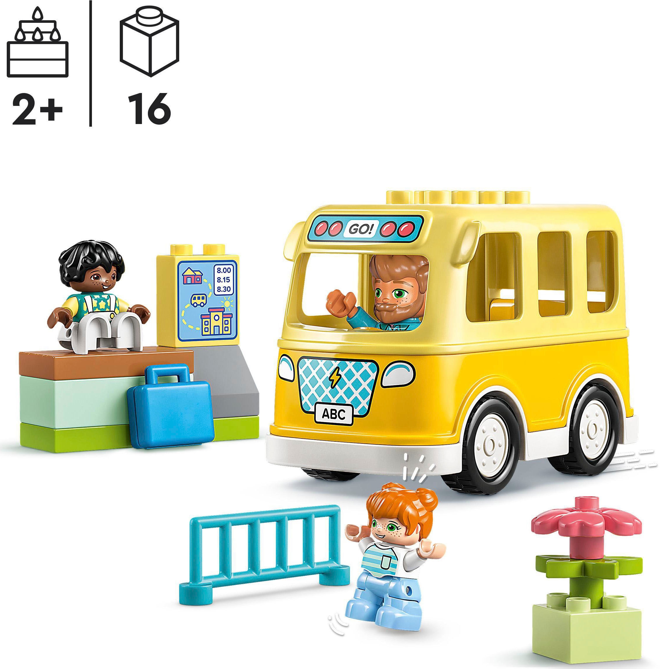 LEGO® Konstruktionsspielsteine »Die Busfahrt (10988), LEGO® DUPLO«, (16 St.),  Made in Europe online kaufen | OTTO