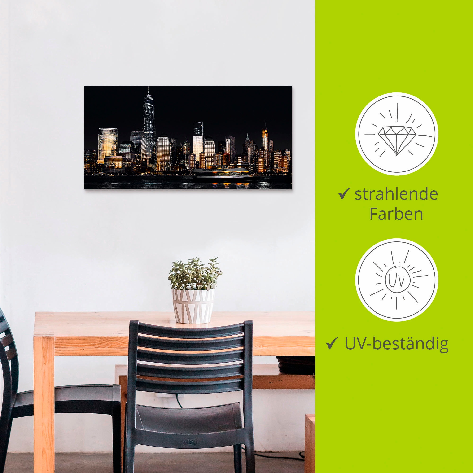 Artland Wandbild »New York Financial Distrikt« New York 1 Stk. tlg. als Alubild, Outdoorbild, Leinwandbild in verschied. Größen