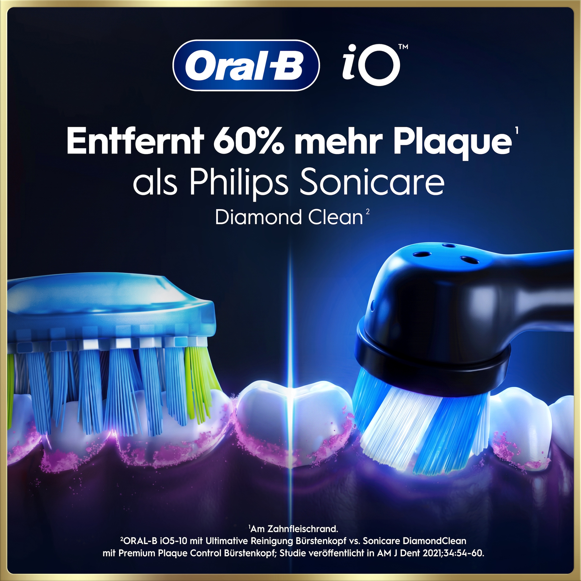 Oral-B Elektrische Zahnbürste »iO 9 Luxe Edition« 1 Stk. Aufsteckbürsten mit Magnet-Technologie, 7 Putzmodi, Farbdisplay & Lade-Reiseetui