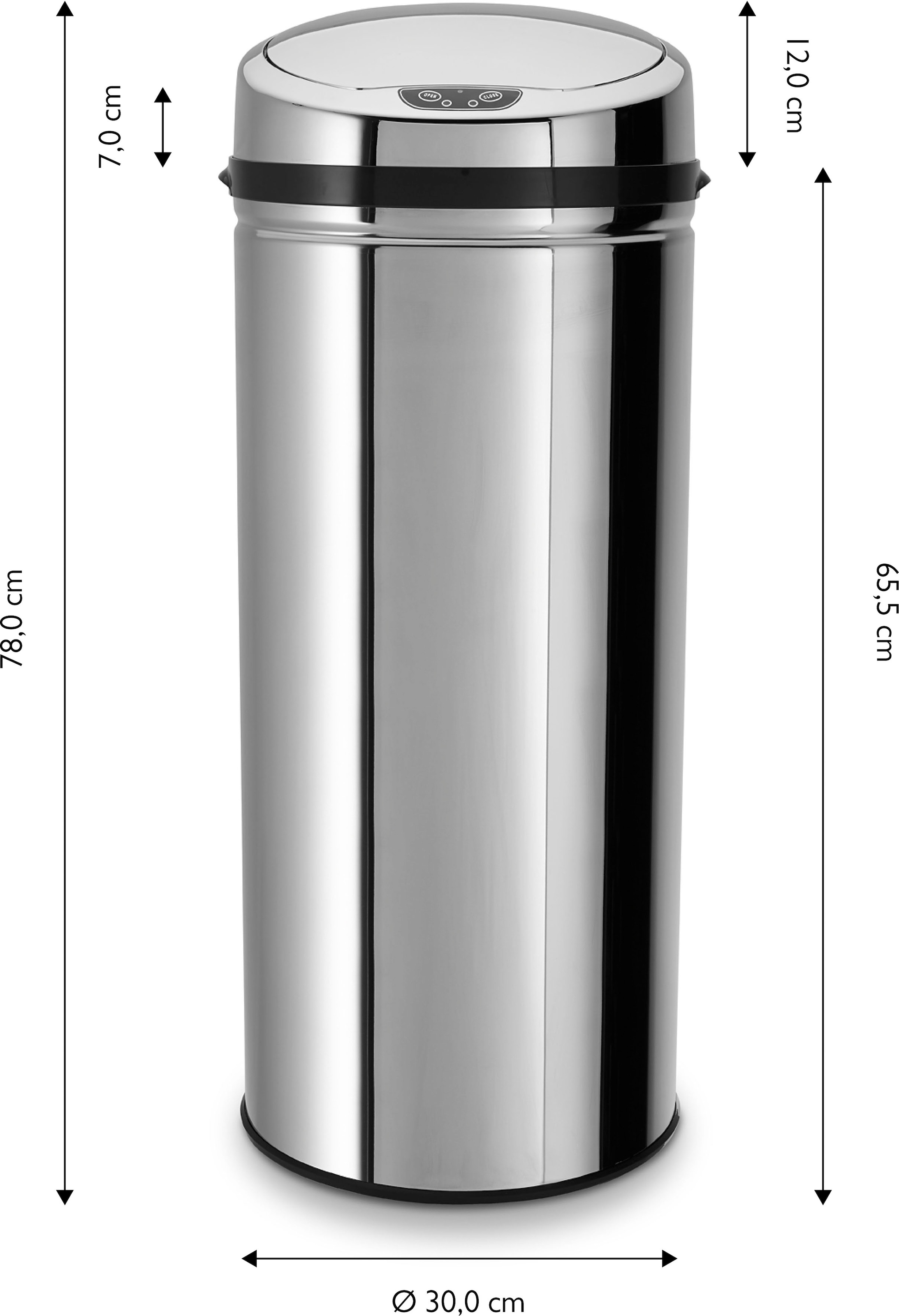 ECHTWERK Mülleimer »INOX«, 1 Behälter, Infrarot-Sensor, Korpus aus Edelstahl, Fassungsvermögen 42 Liter