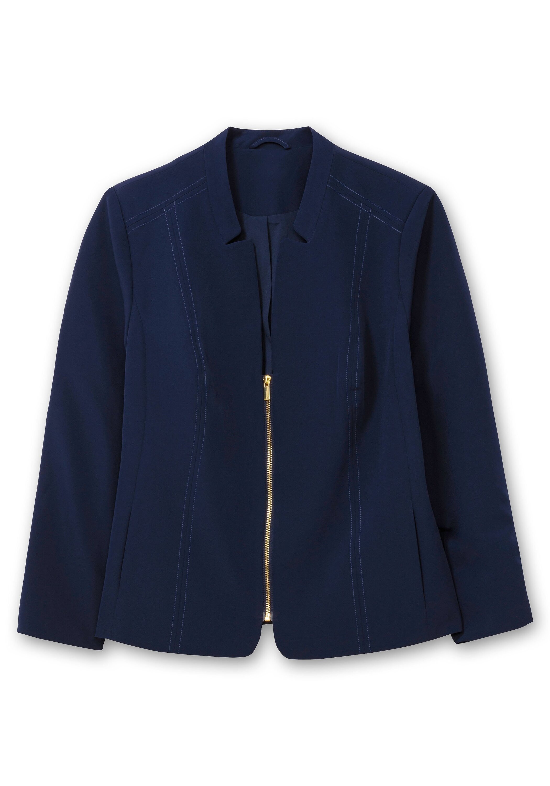 Sheego Jackenblazer »Blazer mit Stehkragen und Kontrast-Zipper«