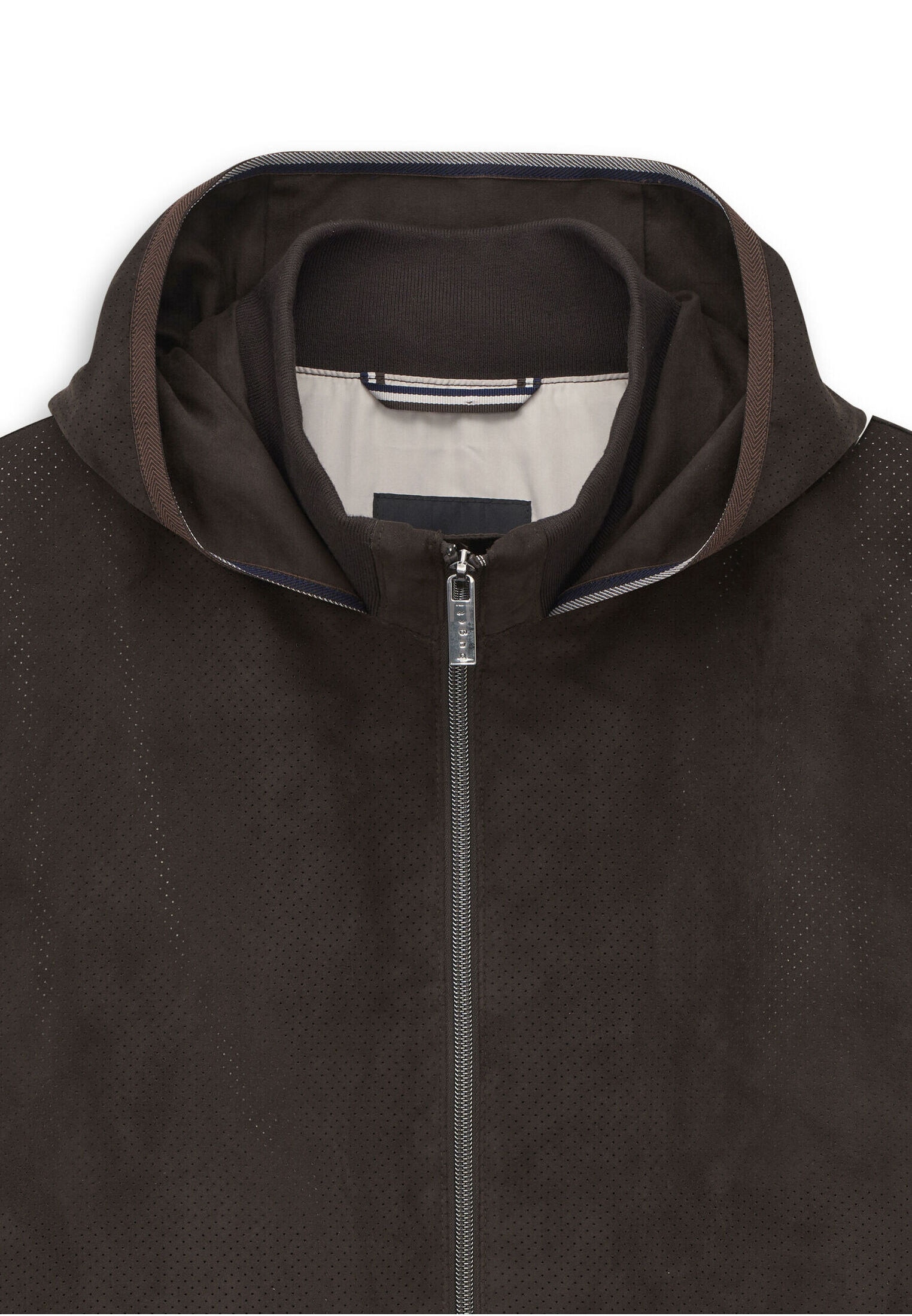 bugatti Kurzjacke »Premium Suede« Regular Fit wasserabweisend mit Kapuze
