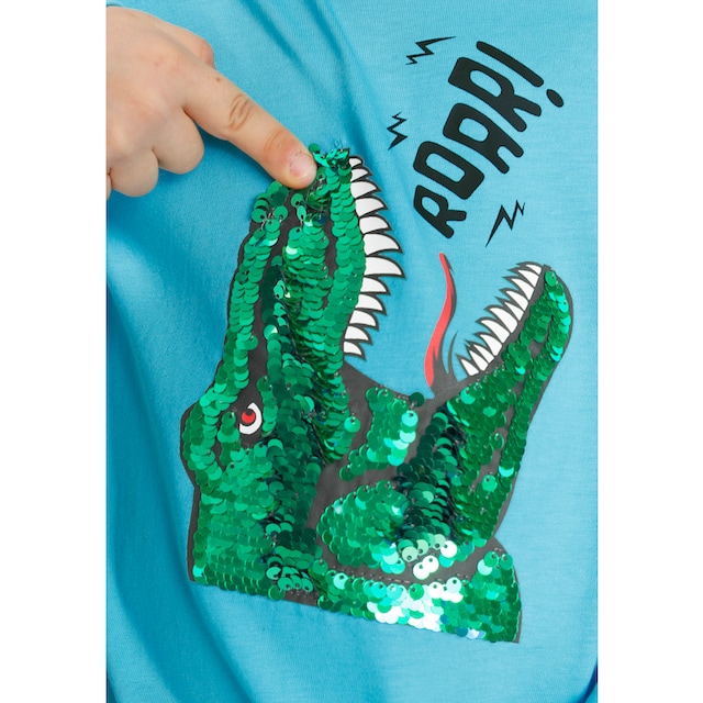 KIDSWORLD Langarmshirt »mit Dino-Motiv aus Wendepailletten« bei OTTO