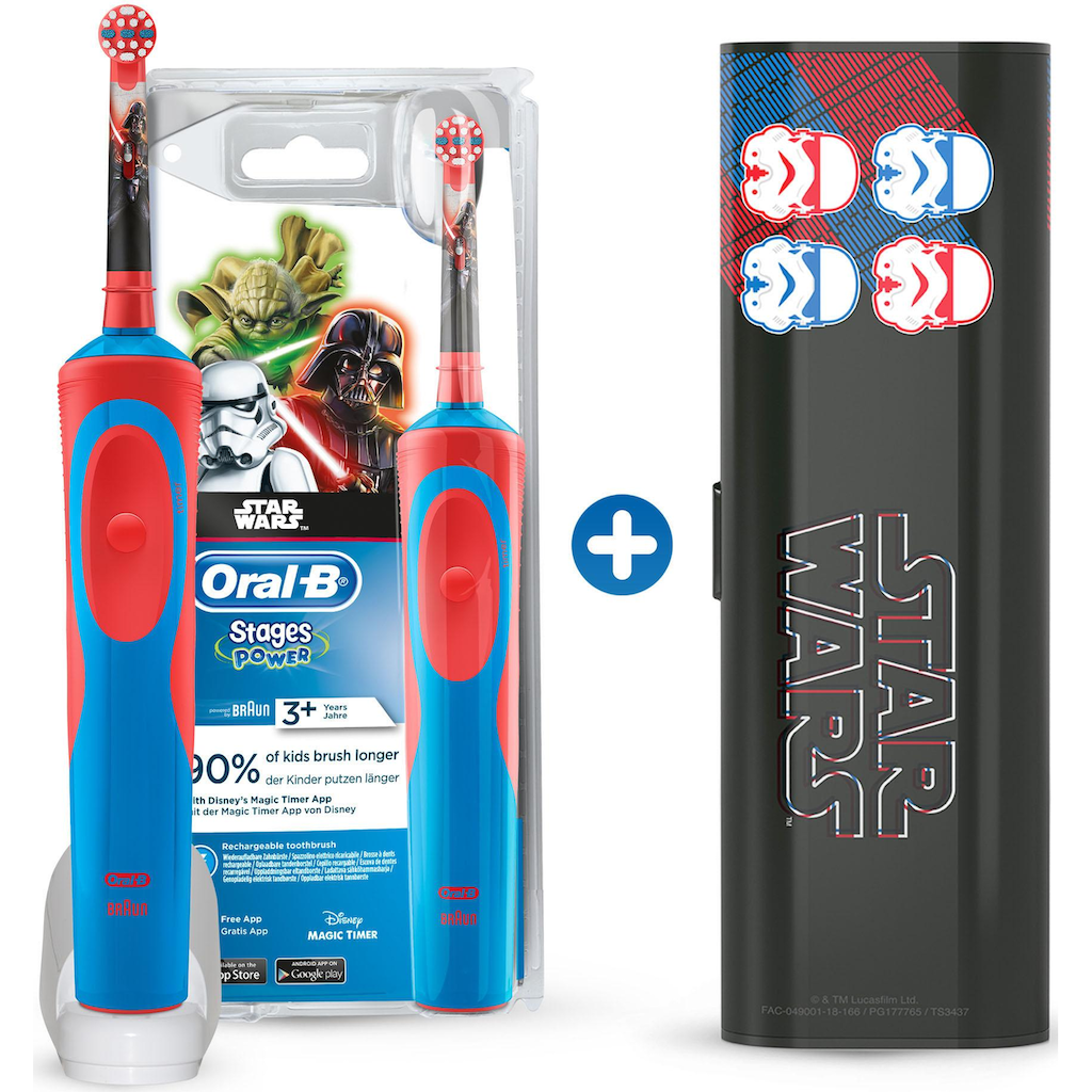Oral B Elektrische Zahnbürste »Stages Power Star Wars«, 1 St. Aufsteckbürsten, inklusive Reiseetui