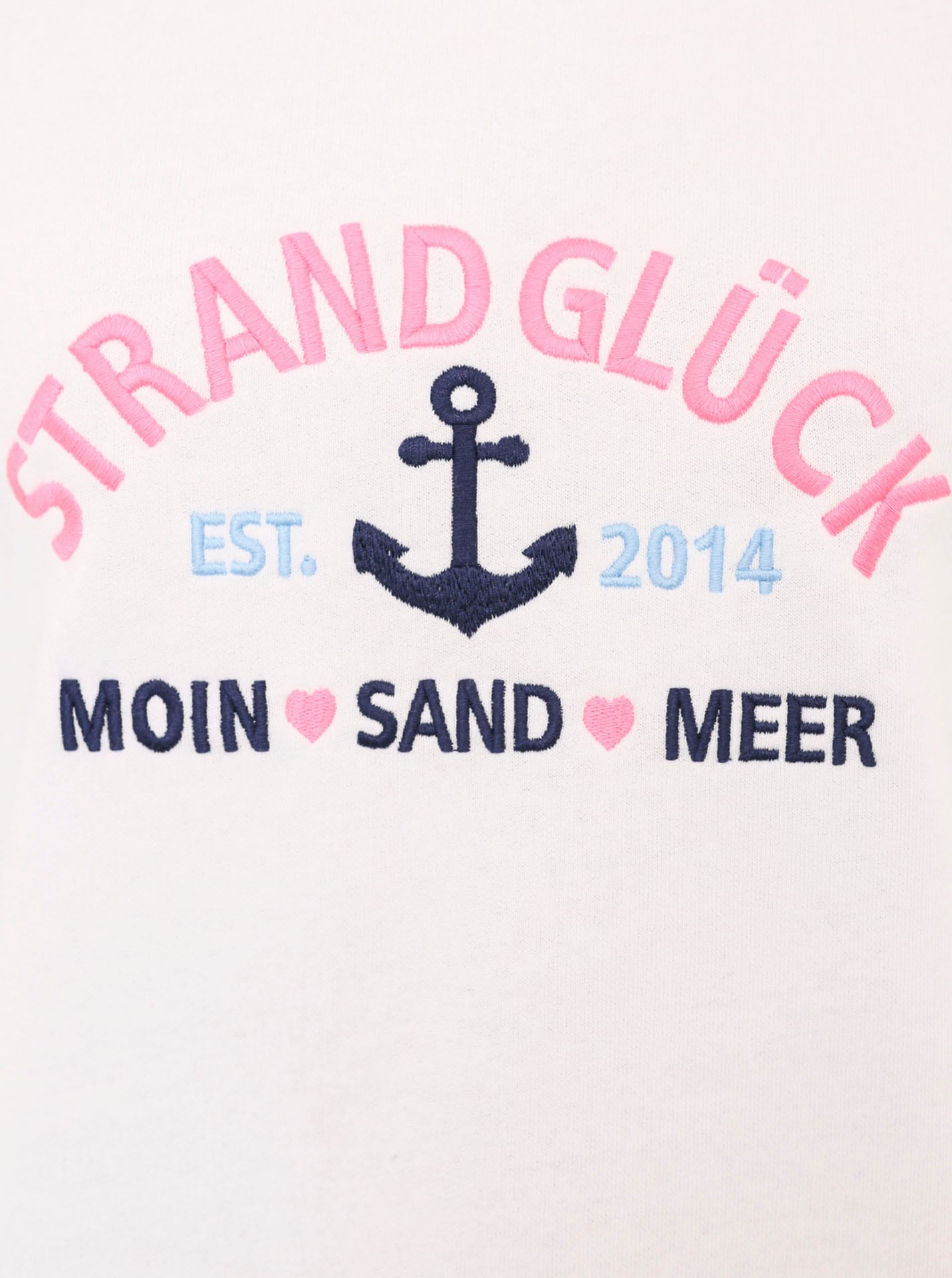 Zwillingsherz Sweatshirt »"Strandglück"«, mit Used-Look Kanten