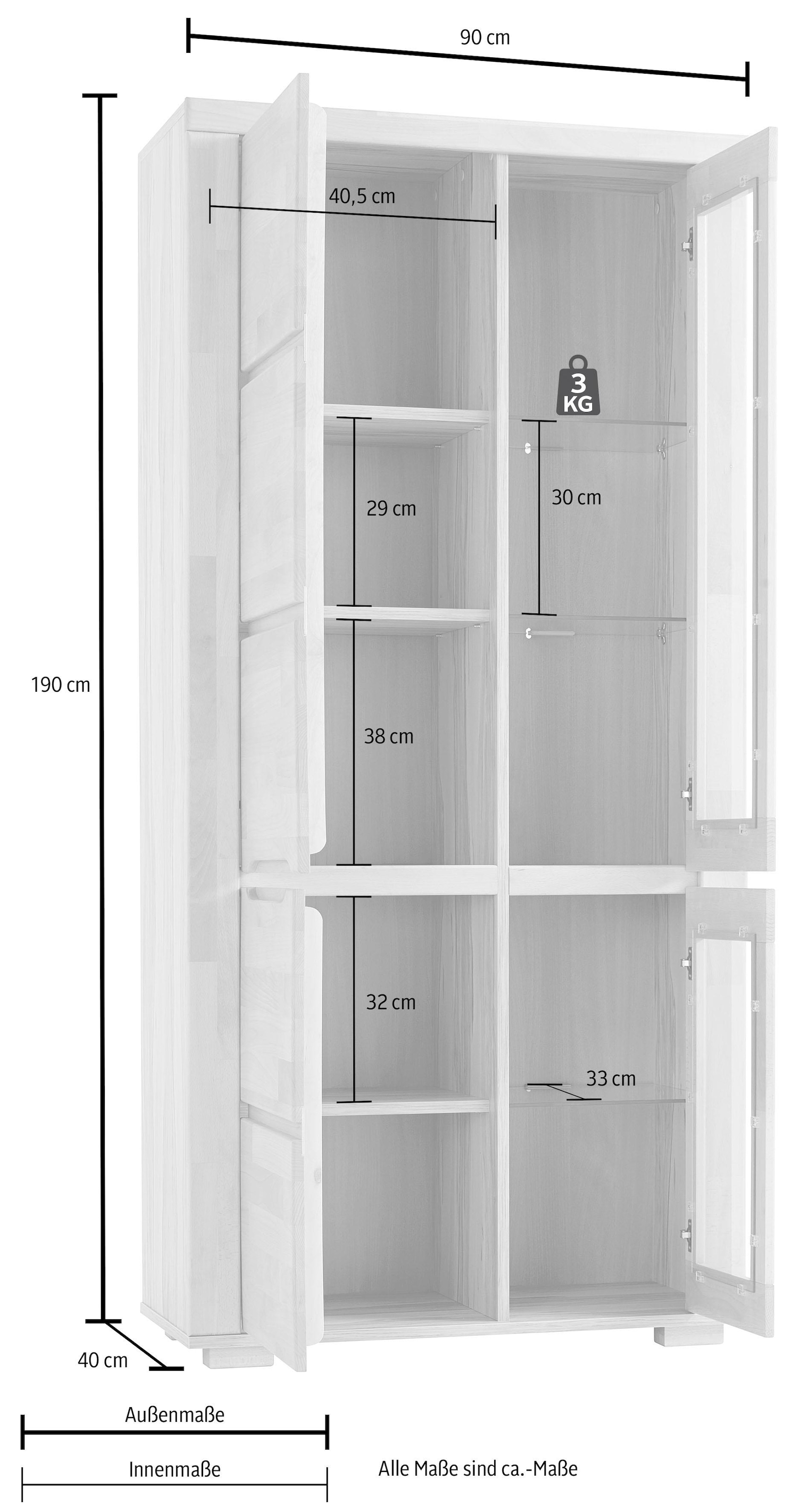 Home affaire Vitrine »Denis«, Höhe 190 cm