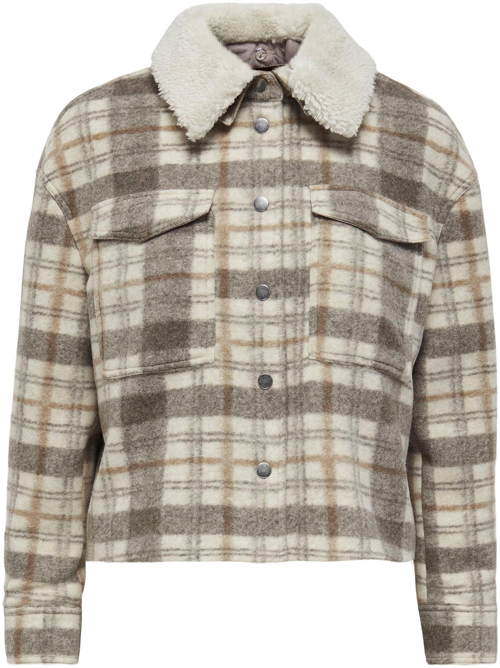 Only Kurzjacke »ONLMARINA L/S CHECK TEDDY JACKET«, im Karo Style