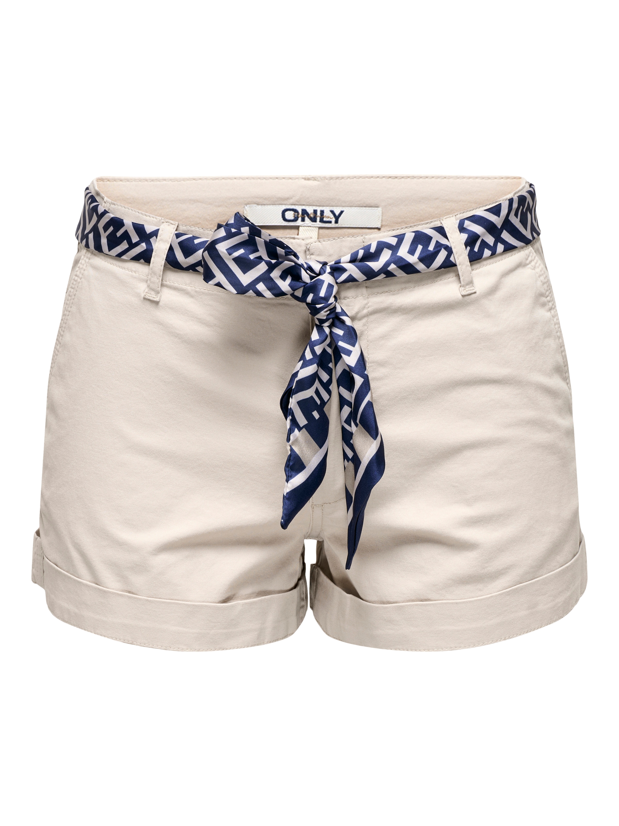 ONLY Chinoshorts »ONLEVELYN MW NEW BELT CHINO SHORTS PNT«, inkl. Bindeband als Gürtel