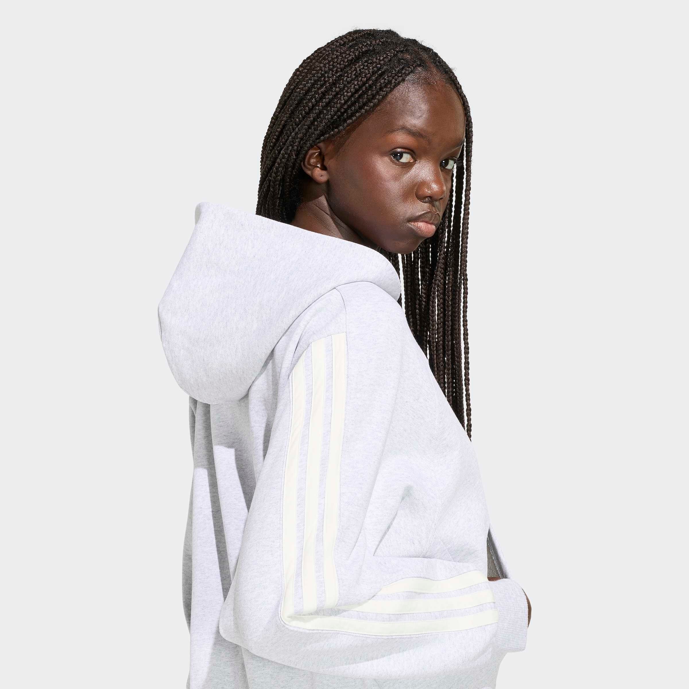 adidas Sportswear Kapuzensweatjacke »ADIDAS KIT 3-STREIFEN« Schwere Premium-Qualität, robuste Stoffstruktur