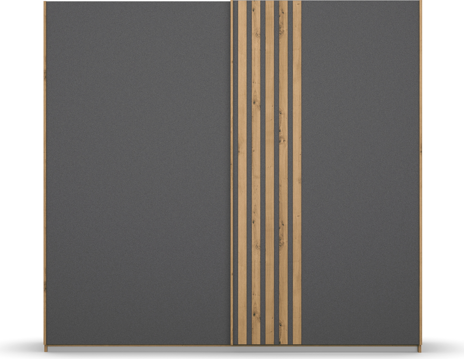 rauch Schwebetürenschrank »Kleiderschrank Schrank Garderobe MOSBACH«, moderne Lamellen-Auflage in 3D Akustikpaneel Optik MADE IN GERMANY