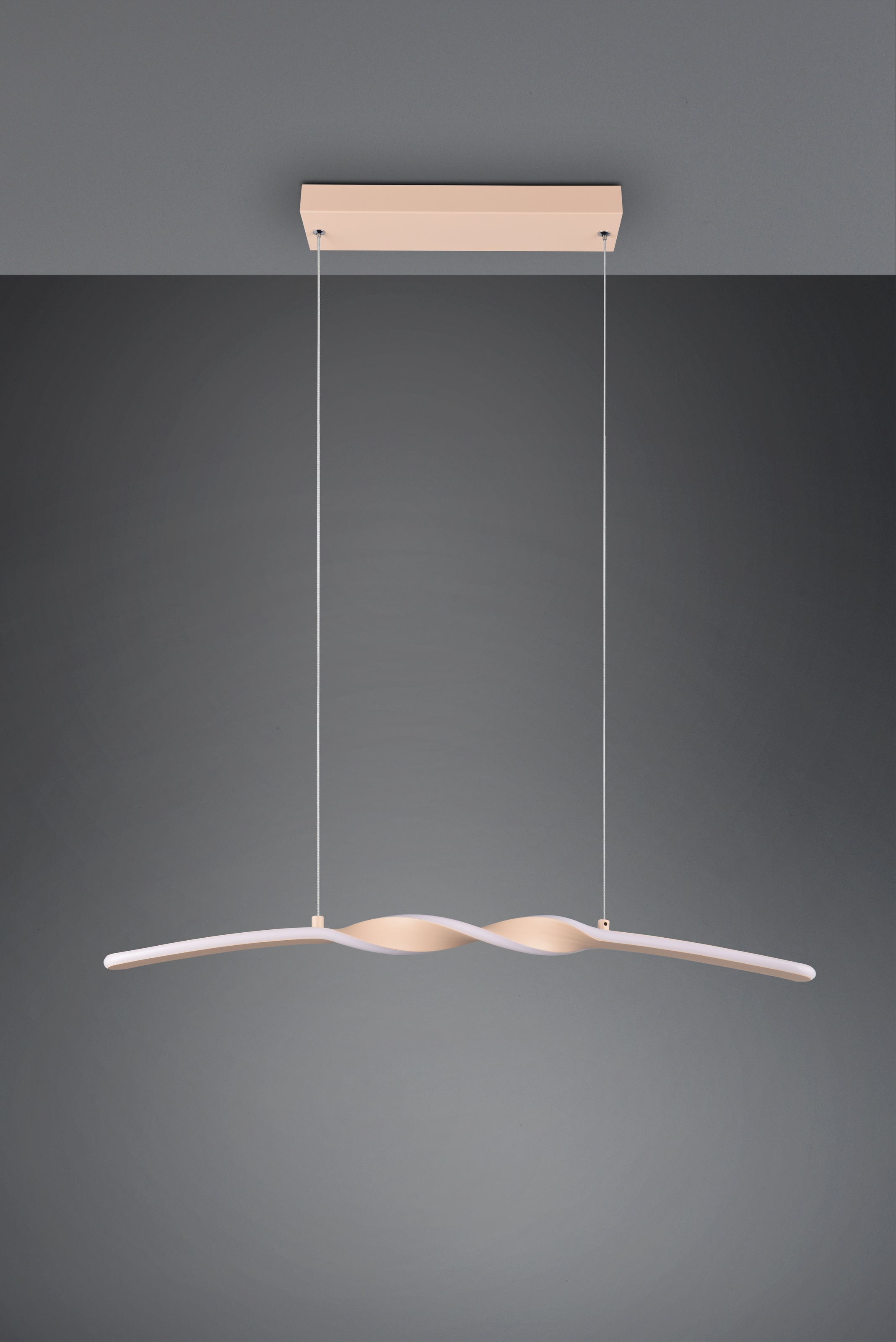 REALITY Leuchten LED Pendelleuchte »GINKO, Hängeleuchte LED 18W 1980 Lumen 3000K warmweiß« LED-Board 1 Stk. Warmweiß Hängelampe Esszimmer, höhenverstellbar bis max 150cm, Breite 79 cm