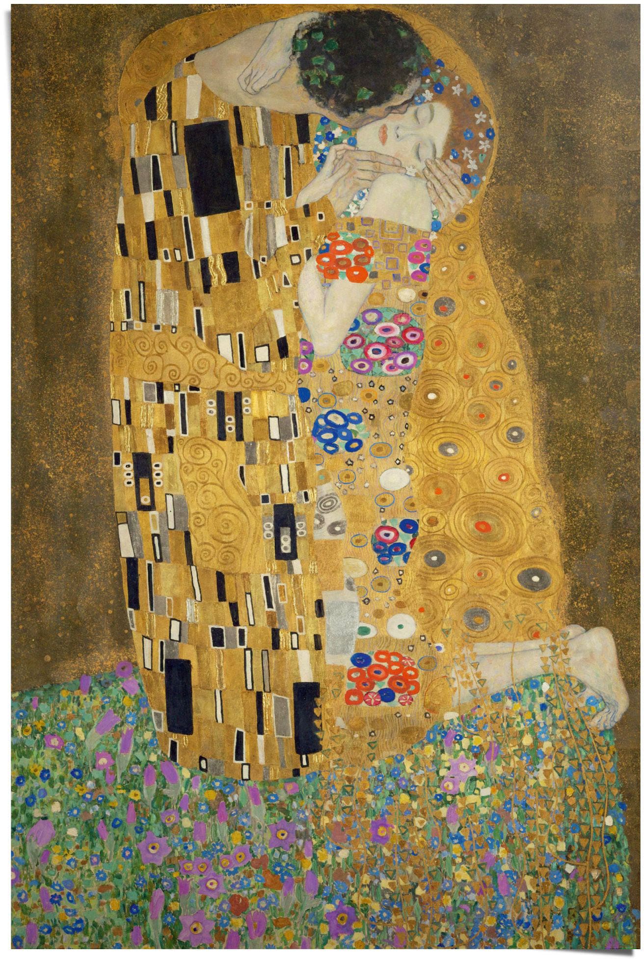 Reinders! Poster »Poster Der Kuss Gustav Klimt«, Kunst, (1 St.)