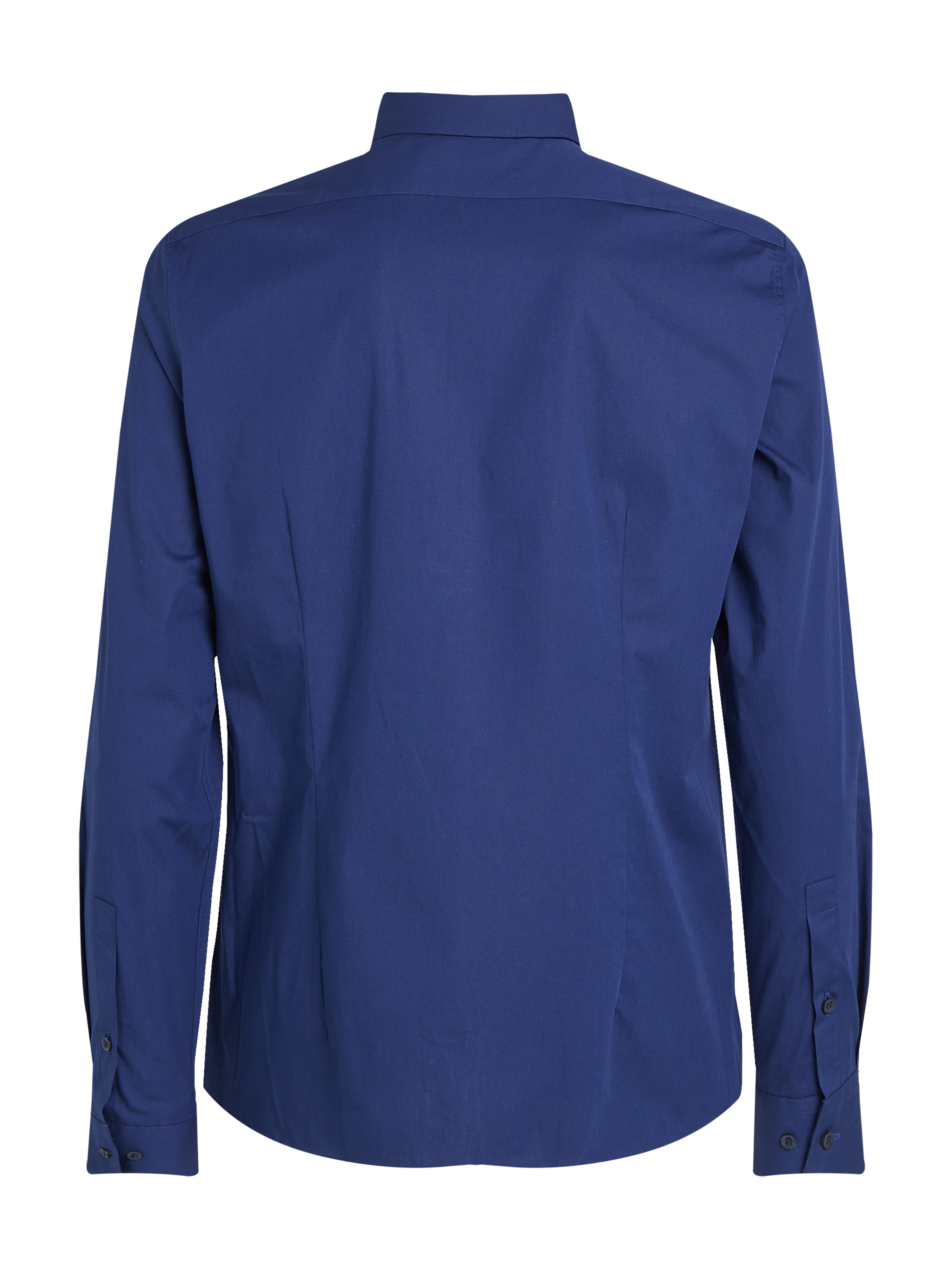 Calvin Klein Businesshemd »POPLIN STRETCH SLIM SHIRT« mit Kentkragen, Logoprint auf Brusthöhe