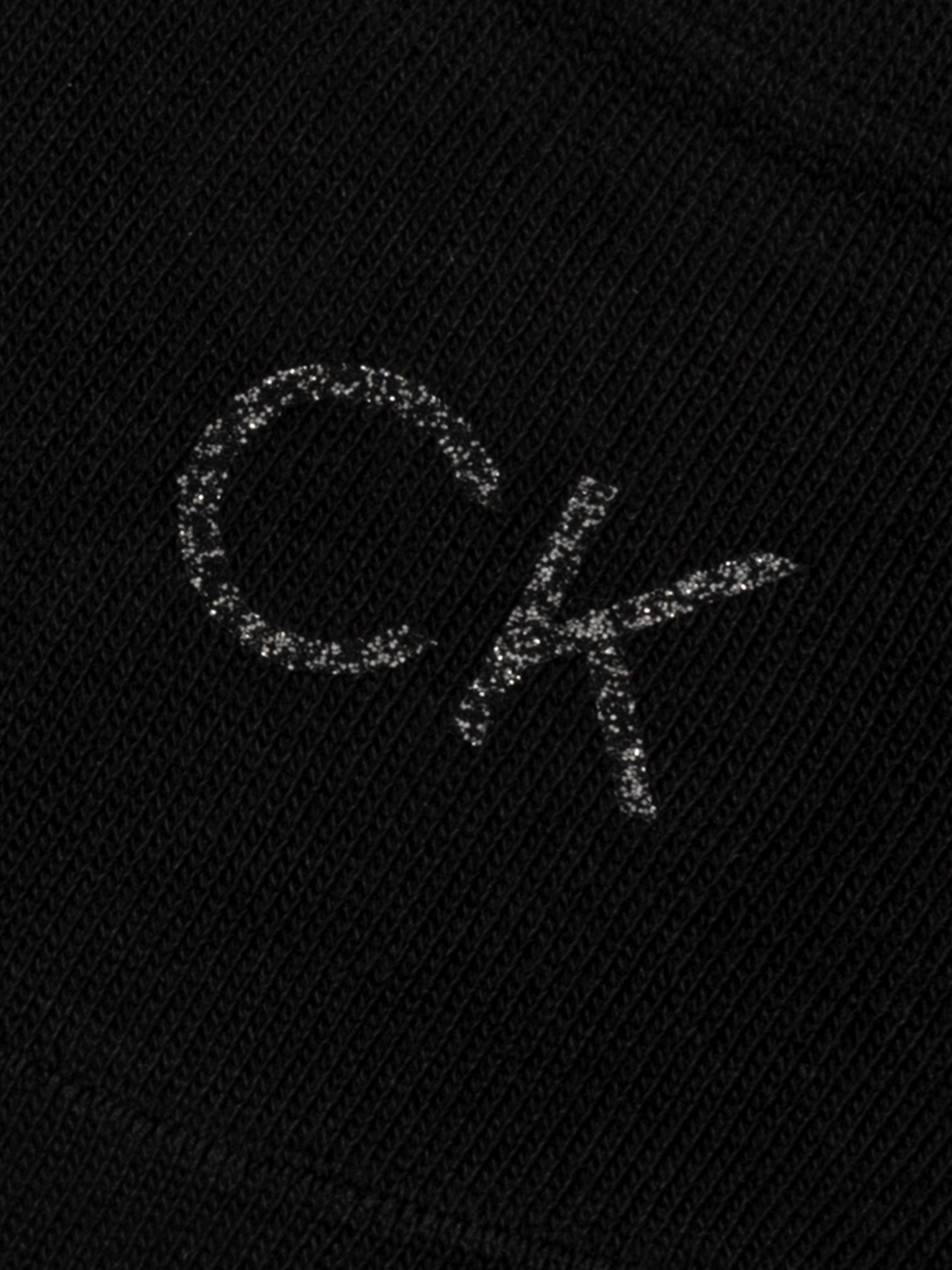 Calvin Klein Jeans Füßlinge »CK WOMEN FOOTIE MID CUT 2P SHINY LOGO« 2 Paar,  Vorn mit kleinem Glitzer-Logo