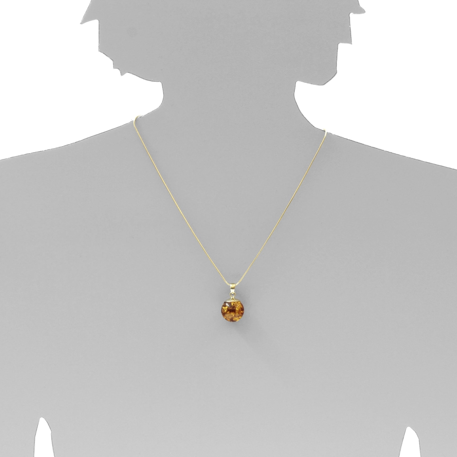 OSTSEE-SCHMUCK Kette und Anhänger Set »- Fanja - Gold 333/000 - Bernstein«