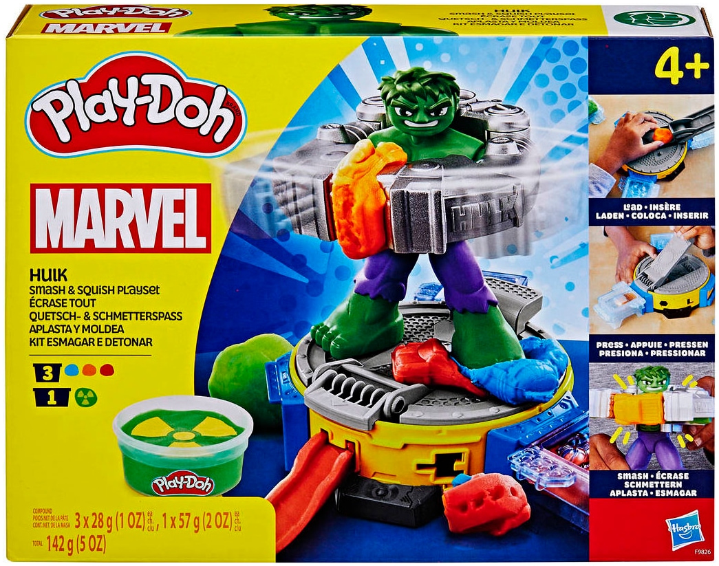 Knete »Play-Doh, Marvel Hulk Quetsch- & Schmetterspaß«