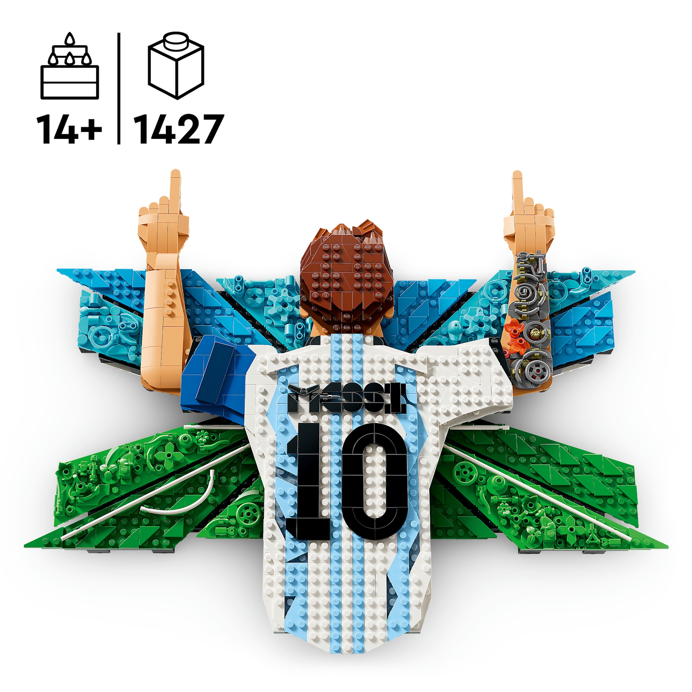 LEGO® Konstruktionsspielsteine »Lionel Messi – Torjubel (43018), LEGO Editions Football« Made in Europe
