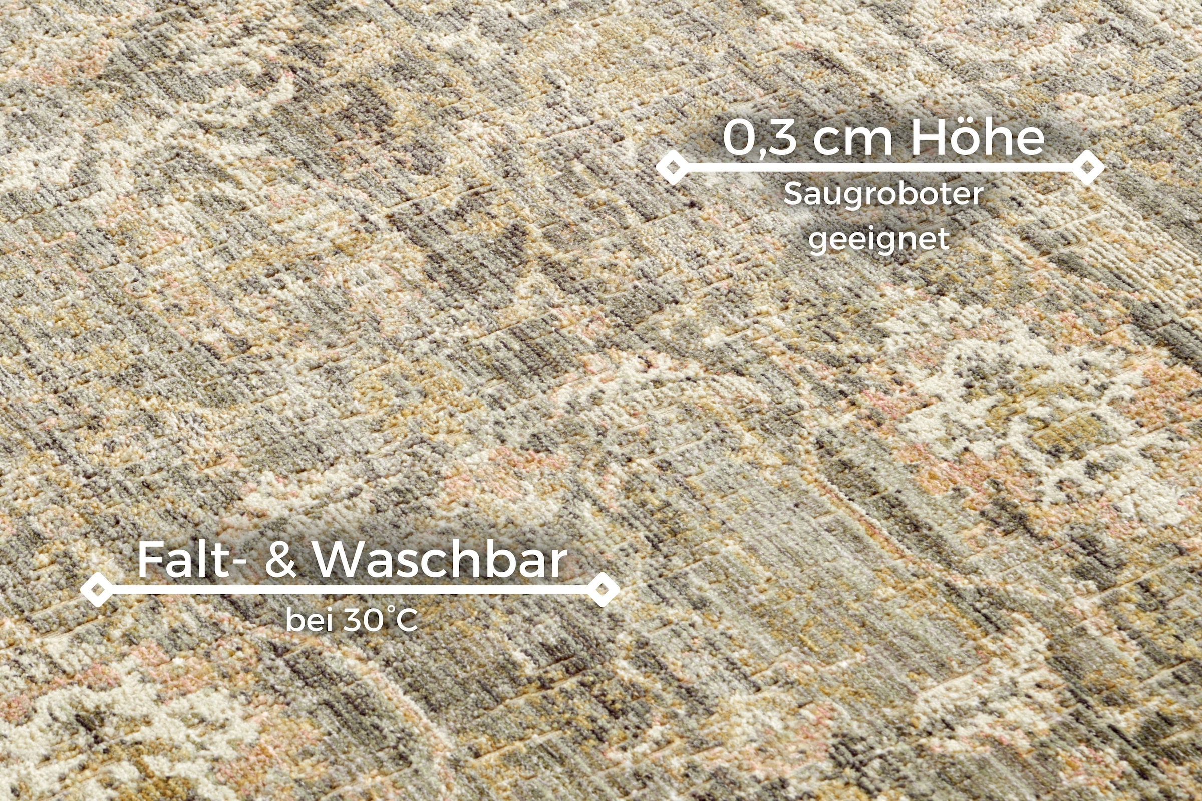 NORTHRUGS Teppich »Luxor«, rechteckig, 3 mm Höhe, In-& Outdoor, Läufer, wetterfest, Balkon, Wohnzimmer, Orient