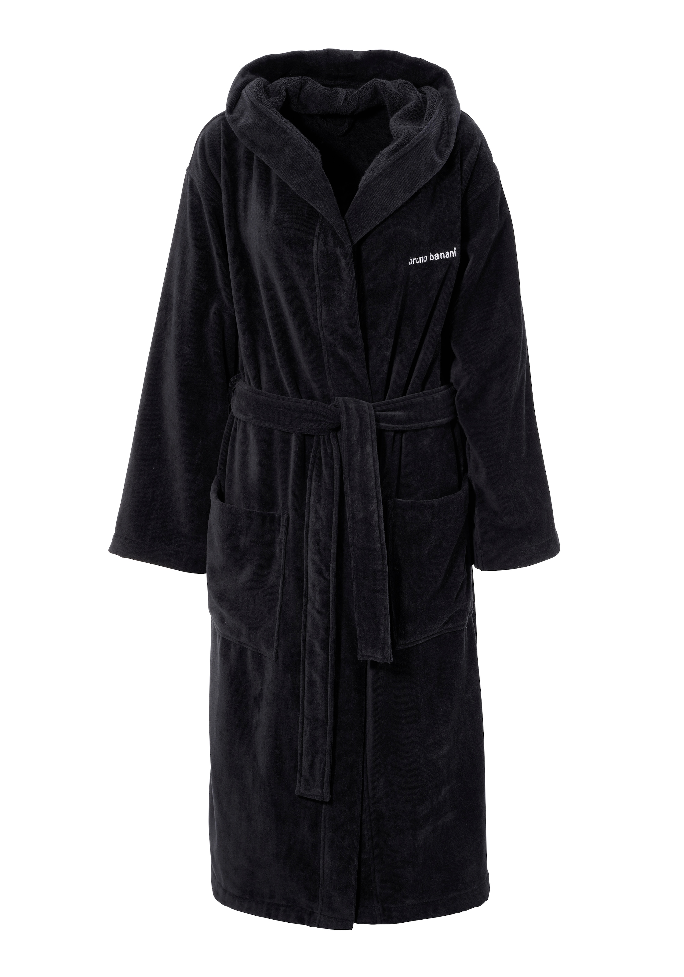Bruno Banani Unisex-Bademantel »Daniel, ideal für Sauna & Spa, Hotelbademantel, Morgenmantel«, (1 St.), Damen & Herren Bademantel, lang, mit Taschen, S-5XL