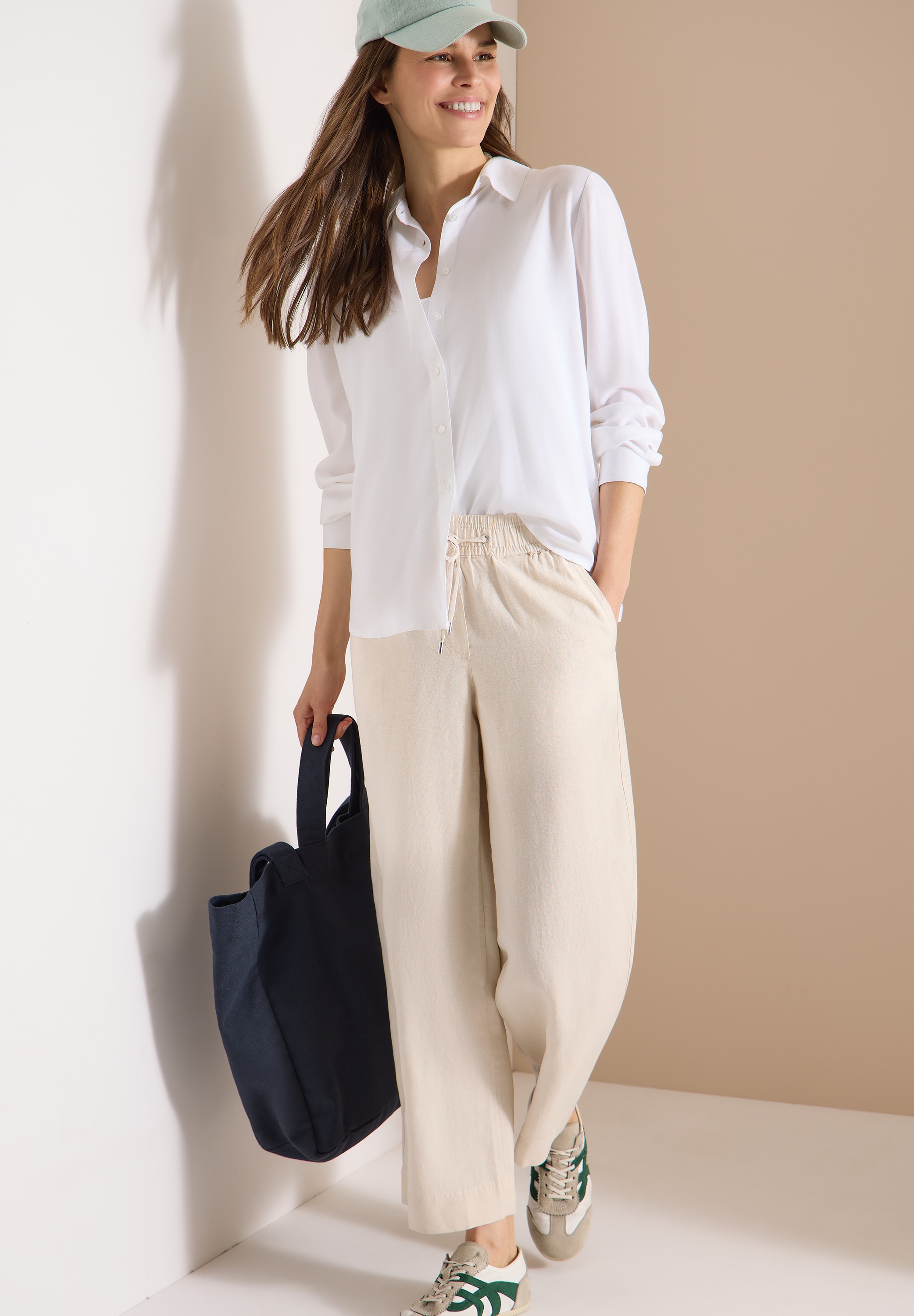 Cecil Stoffhose »Style Neele«  mit Gummizug und aus Leinen-Viskose-Mix