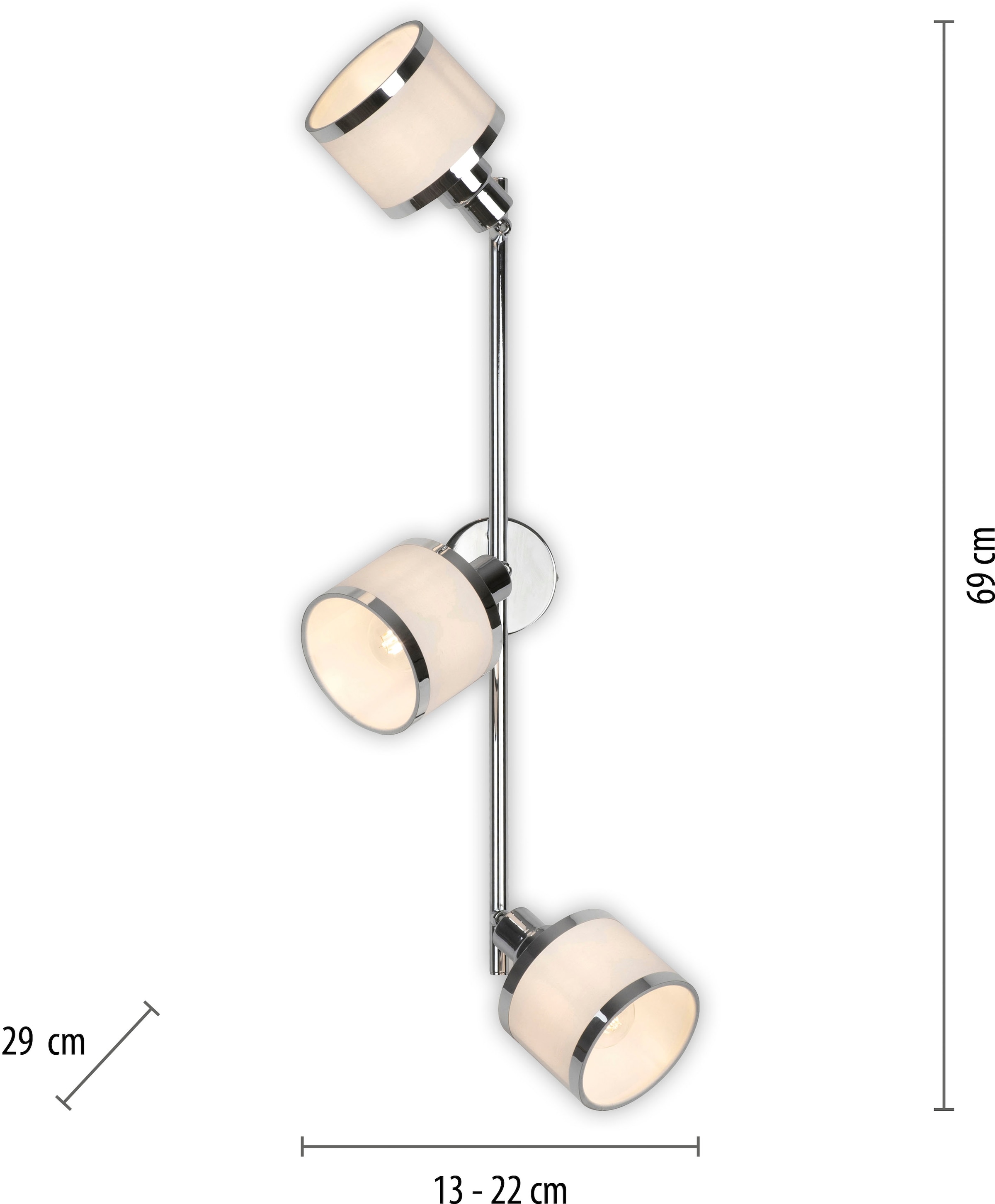JUST LIGHT Deckenleuchte »ACCOR«, 3 flammig, Leuchtmittel E14 | ohne Leuchtmittel