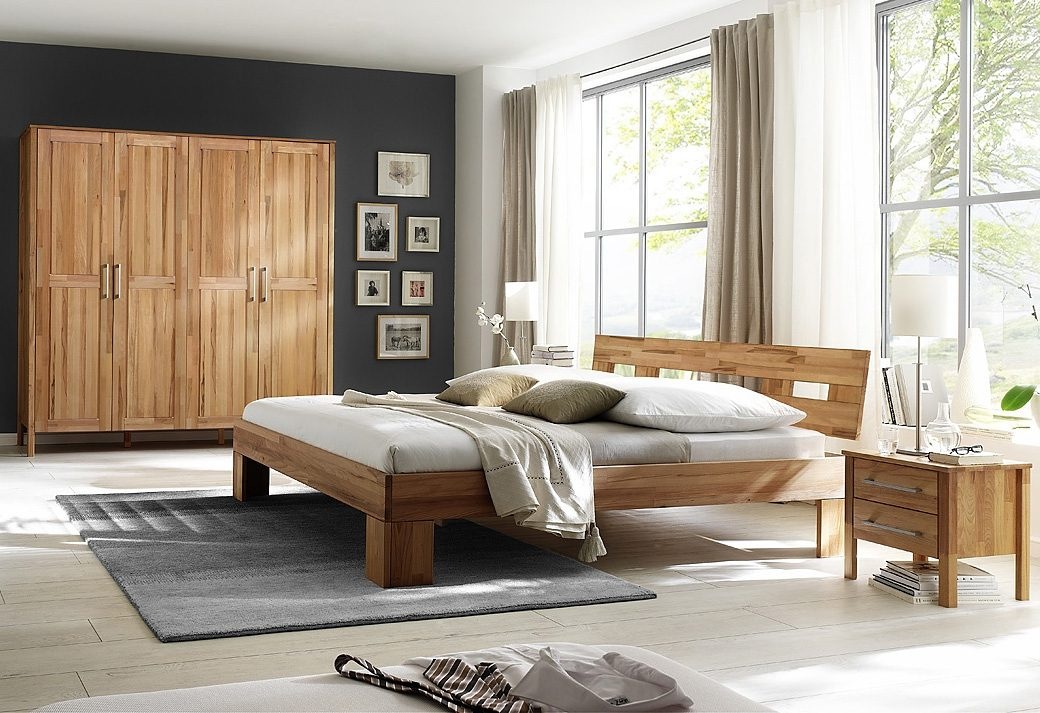Home affaire Schlafzimmer-Set »Modesty I«, (Set, 4 tlg.), mit 4-türigem Schrank, wahlweise mit Spiegel