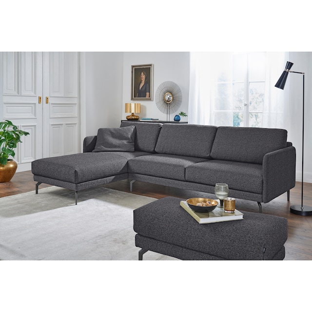hülsta sofa Ecksofa »hs.450«, Armlehne sehr schmal, Breite 234 cm,  Alugussfüße in umbragrau online kaufen