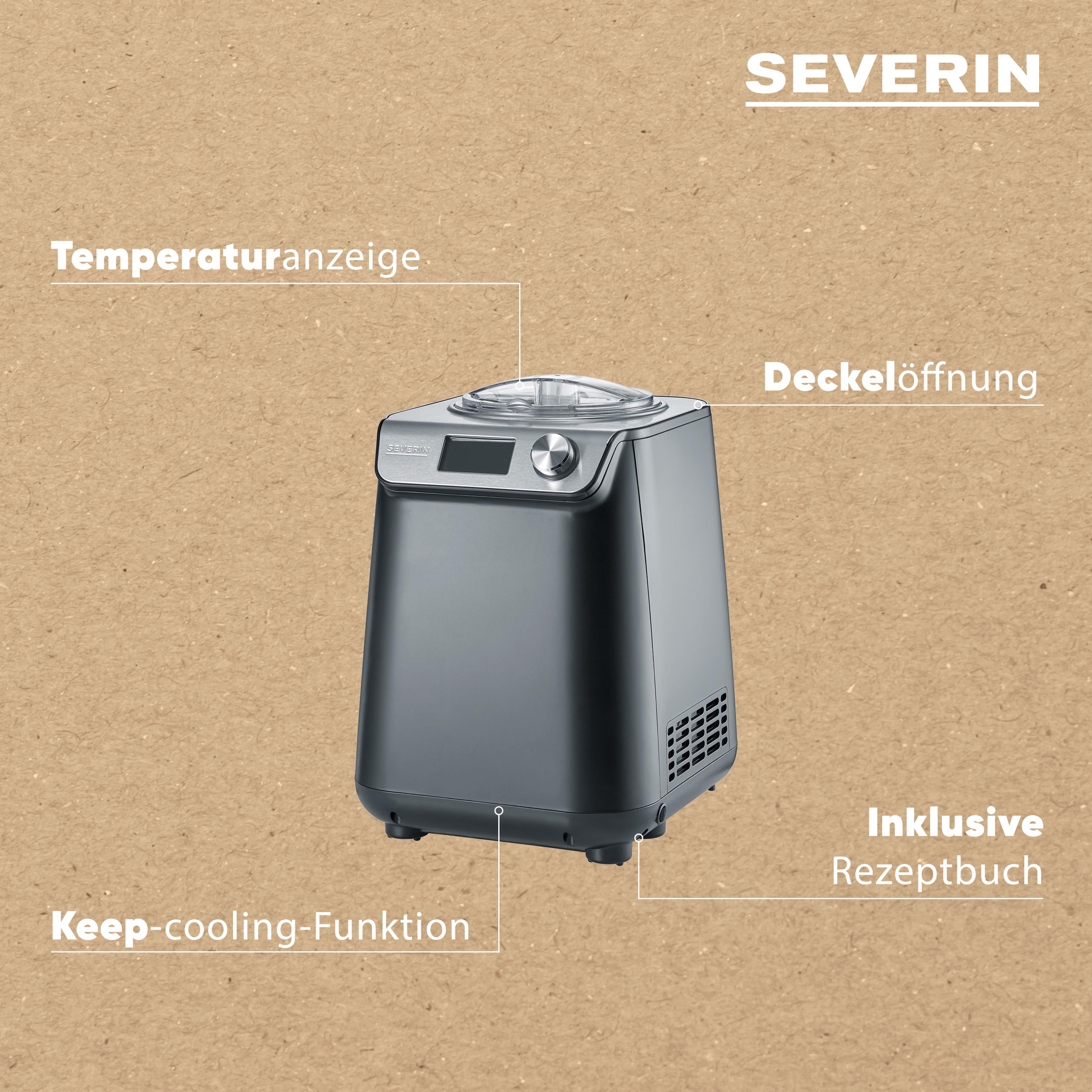 Severin Eismaschine »EZ 7407« 1,2 l 135 W inkl. automatischer keep-cooling-Funktion