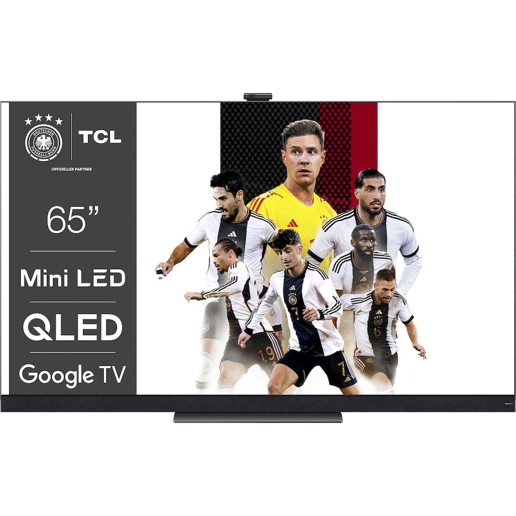 TCL QLED Mini LED-Fernseher »65X925X1«, 164 cm/65 Zoll, 8K, Google TV, integrierte ONKYO 2.1 Soundbar, rahmenloses Metallgehäuse